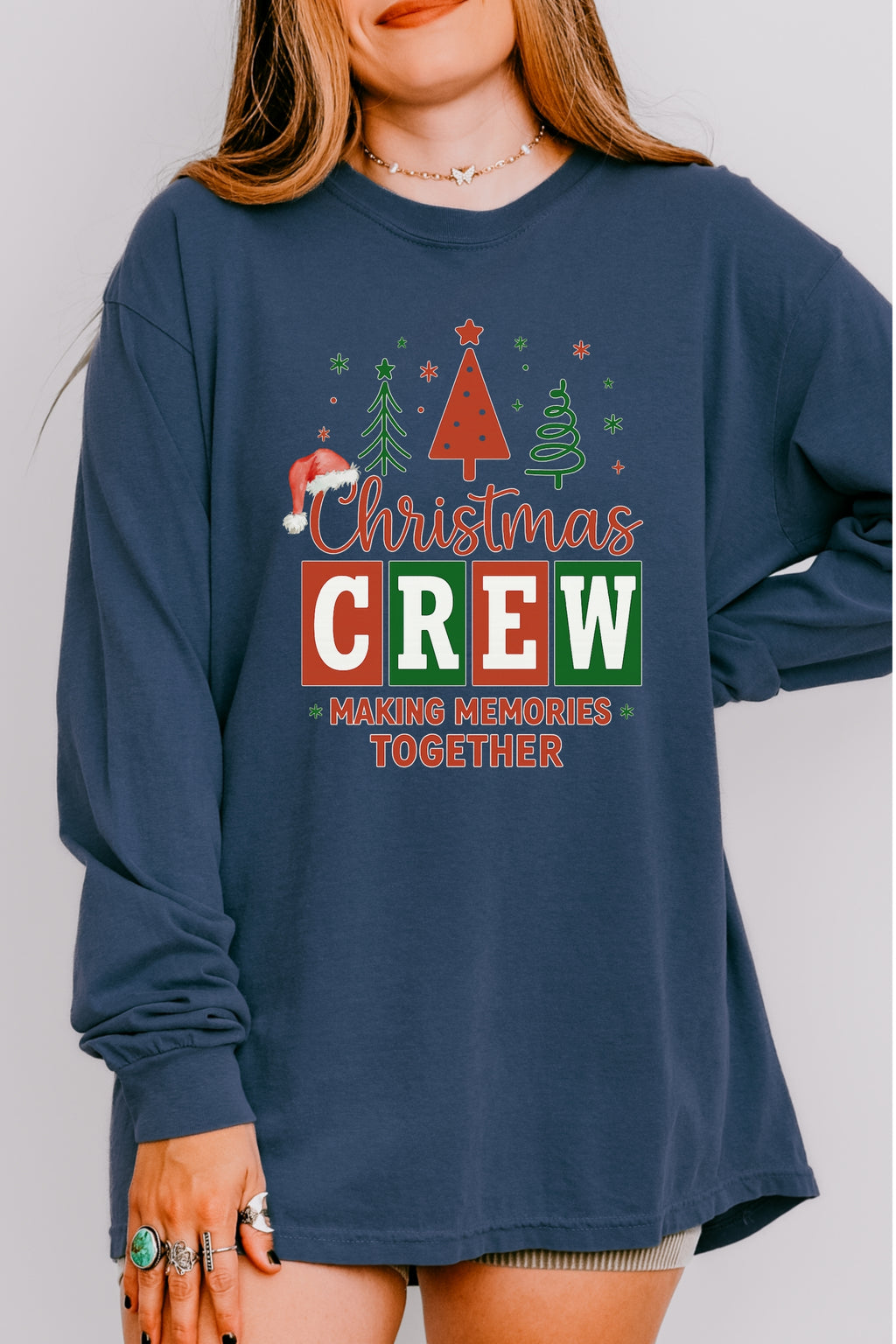 Christmas Crew Long Sleeve Shirt — 'Making Memories Together' Holiday Tee