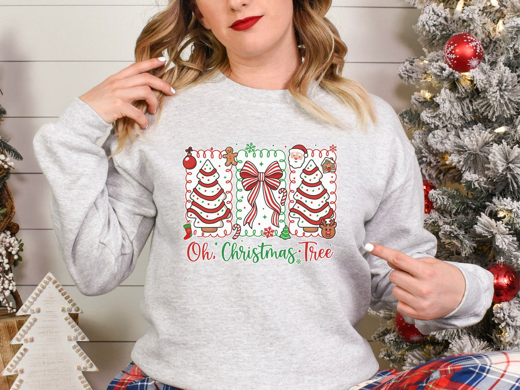Christmas Tree Sweatshirt — "Oh, Christmas Tree" Holiday Crewneck