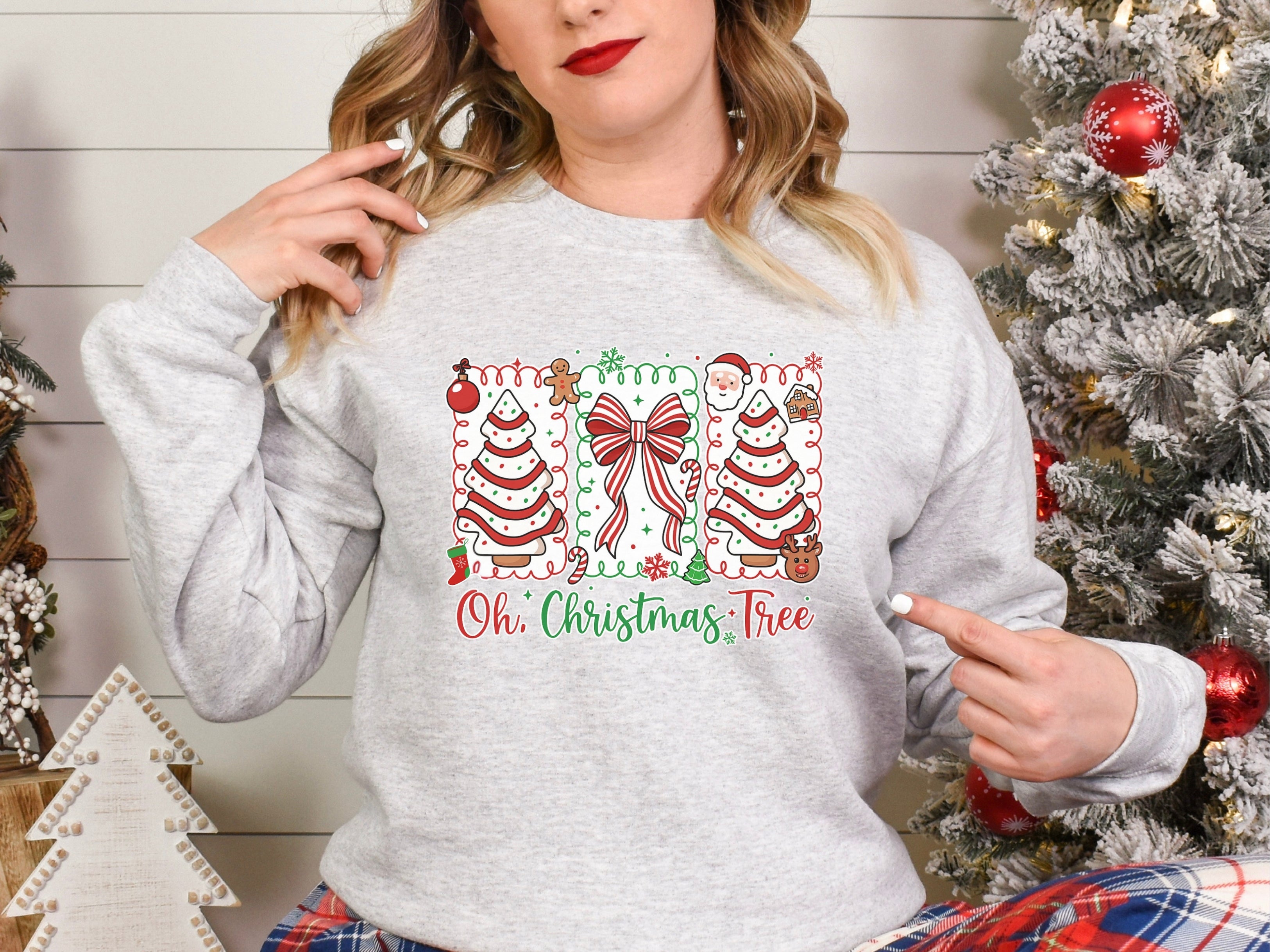 Christmas Tree Sweatshirt — "Oh, Christmas Tree" Holiday Crewneck