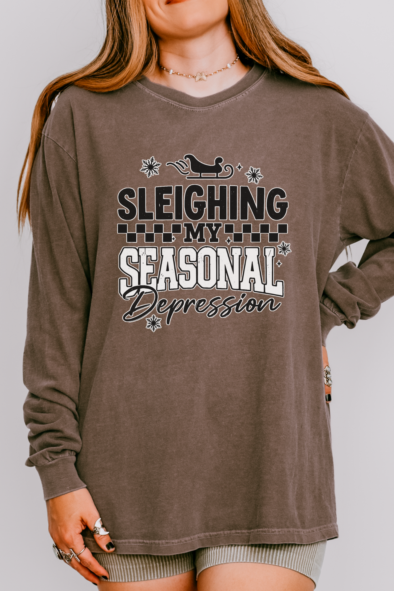 "Sleighing My Seasonal Depression" Holiday Tee