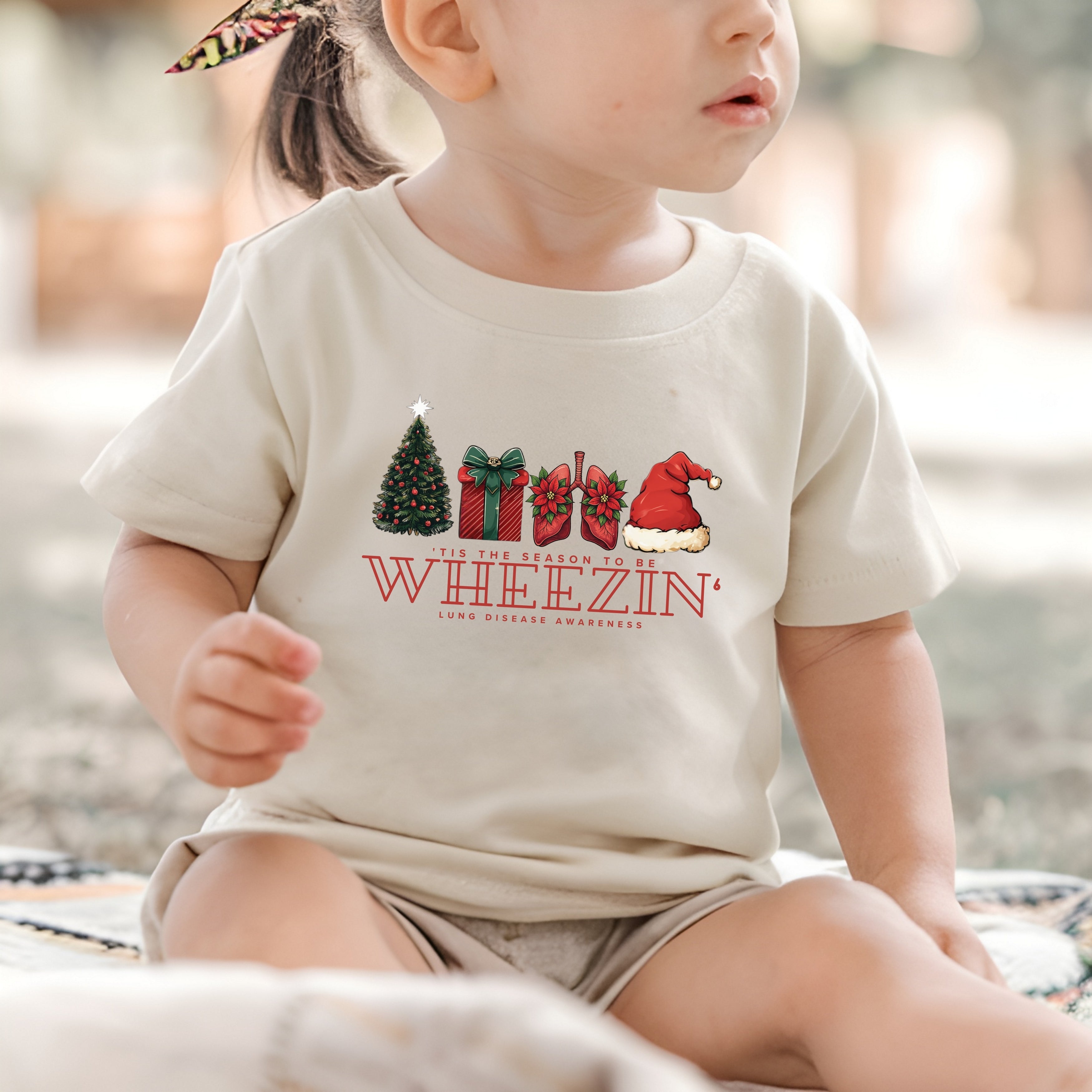 Toddler Tis the Season to Be Wheezin T-Shirt — Funny Holiday Christmas Tee