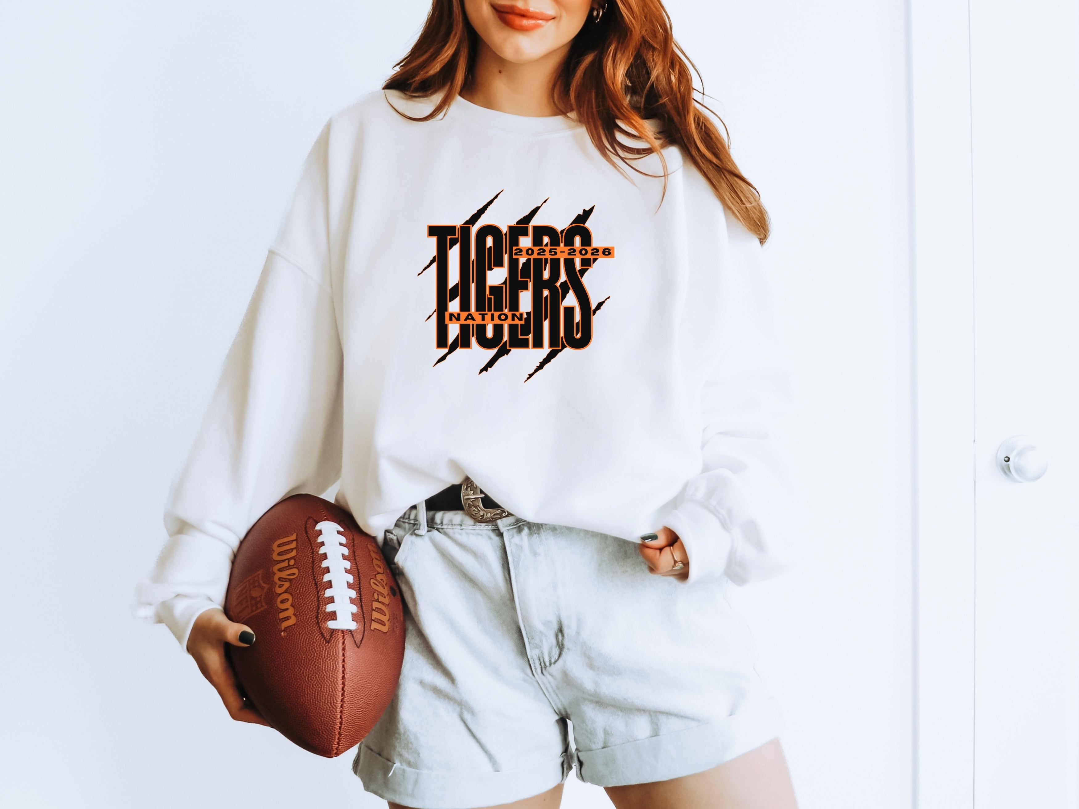 Tiger Nation Crewneck Sweatshirt — Bold Tiger Graphic Pullover