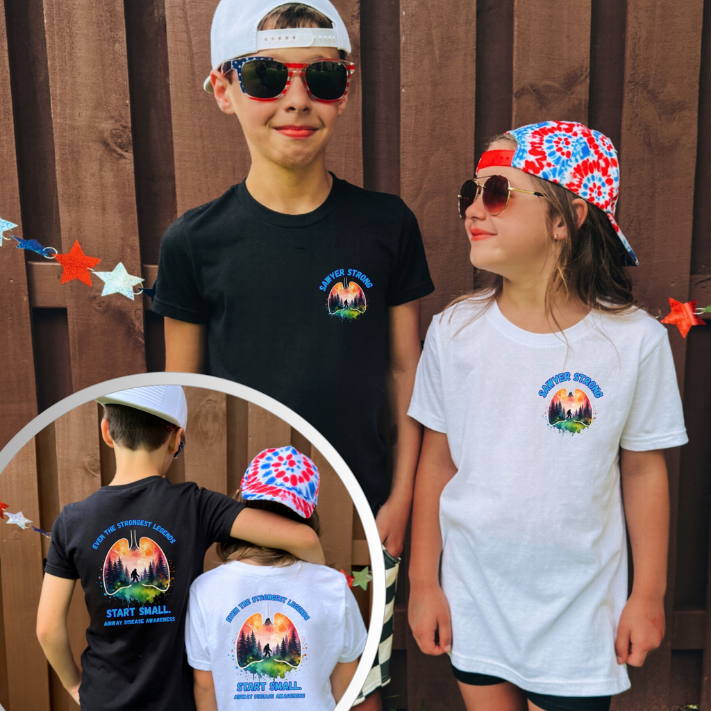 Airway Disease Awareness Tee — "Even the Strongest Legends" SAWYER STRONG—YOUTH