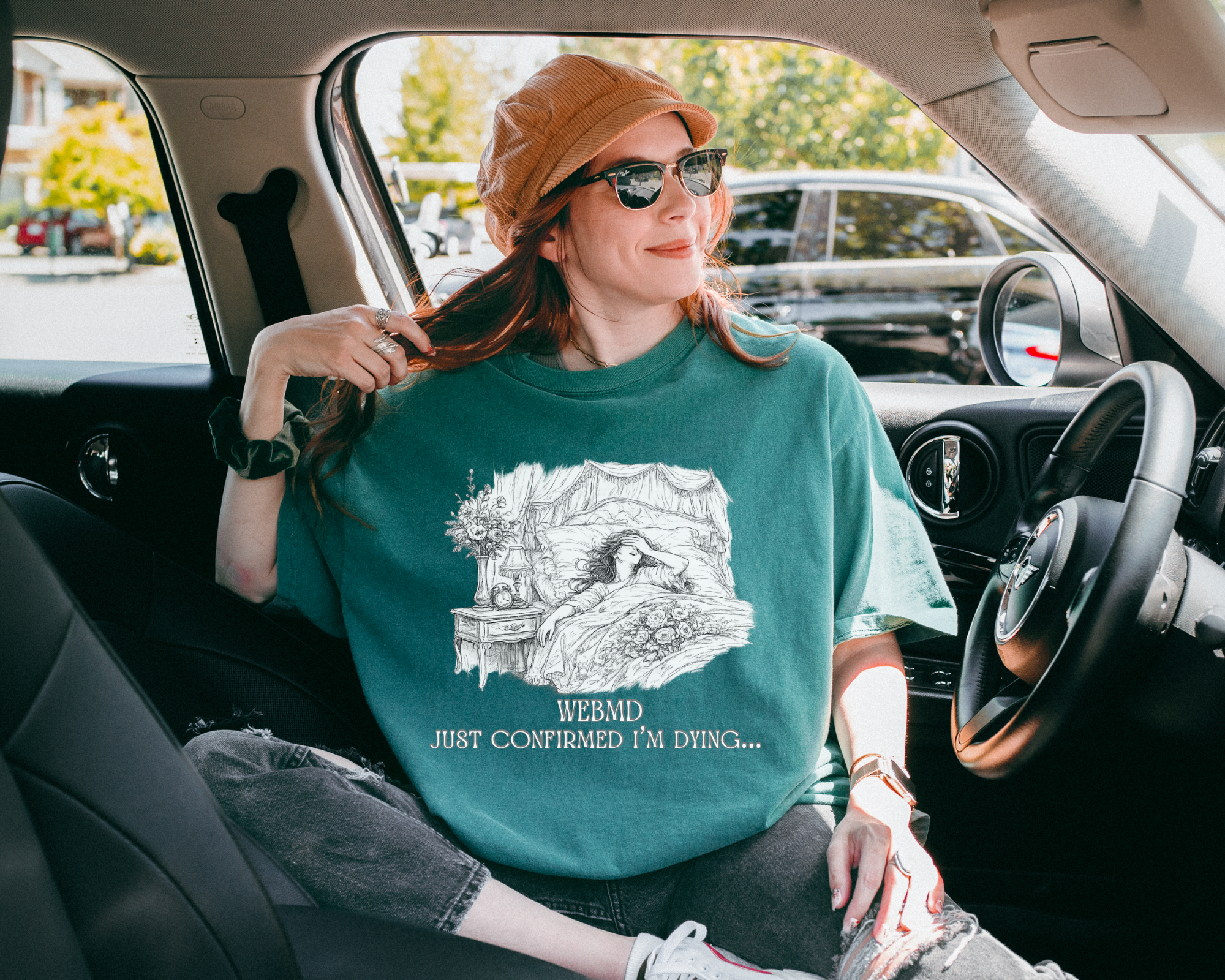 Hypochondria Tee — "WEBMD Just Confirmed I’m Dying" Graphic T-Shirt