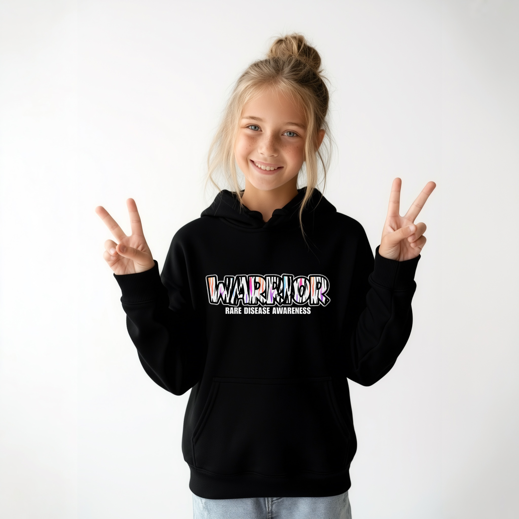 YOUTH Warrior Stripes HOODIE — Andme Bamboo Collab Graphic Hoodie