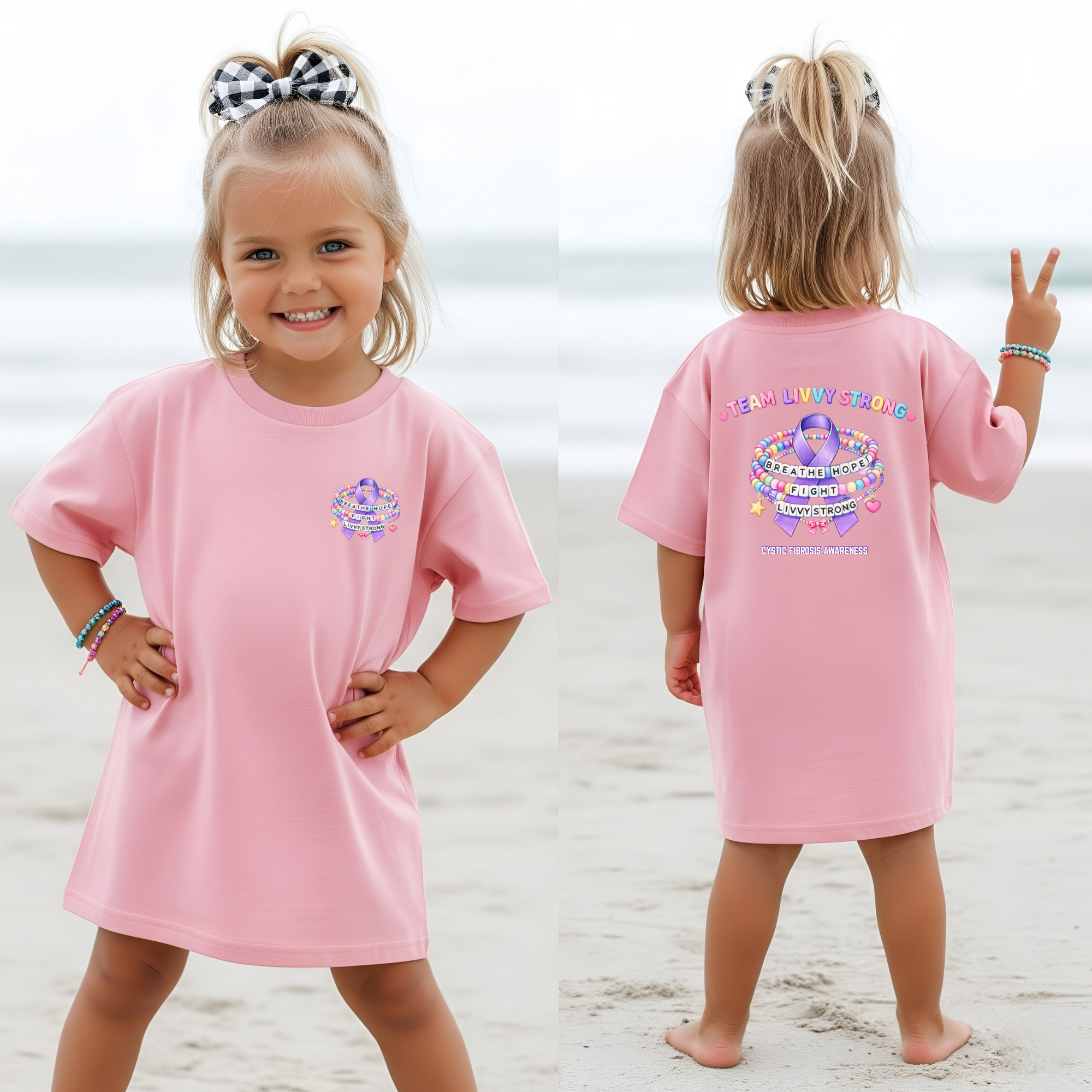 YOUTH Team Livvy Strong Fundraiser T-Shirt —CF Awareness Tee