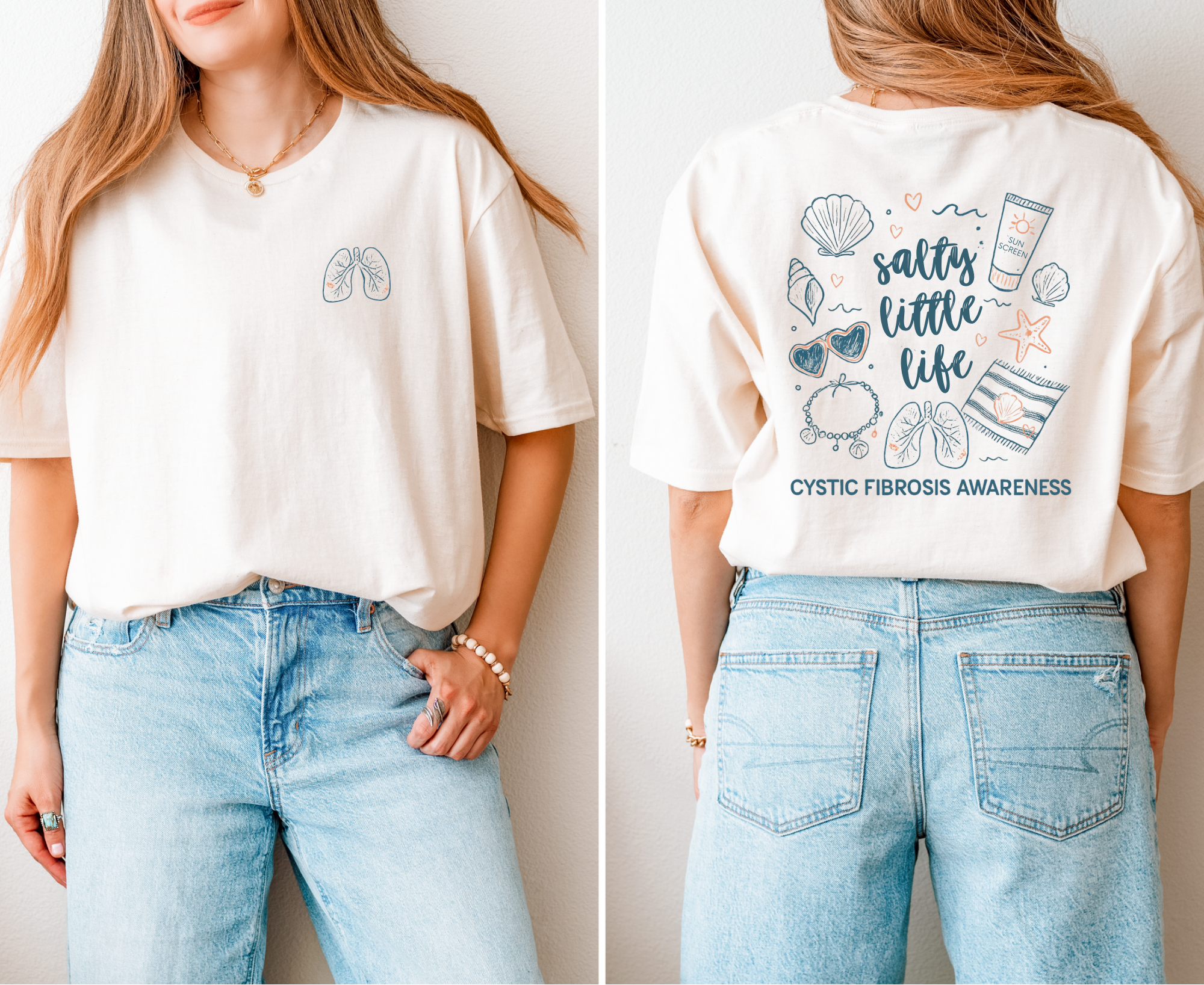 Salty Little Life Cystic Fibrosis Awareness T-Shirt