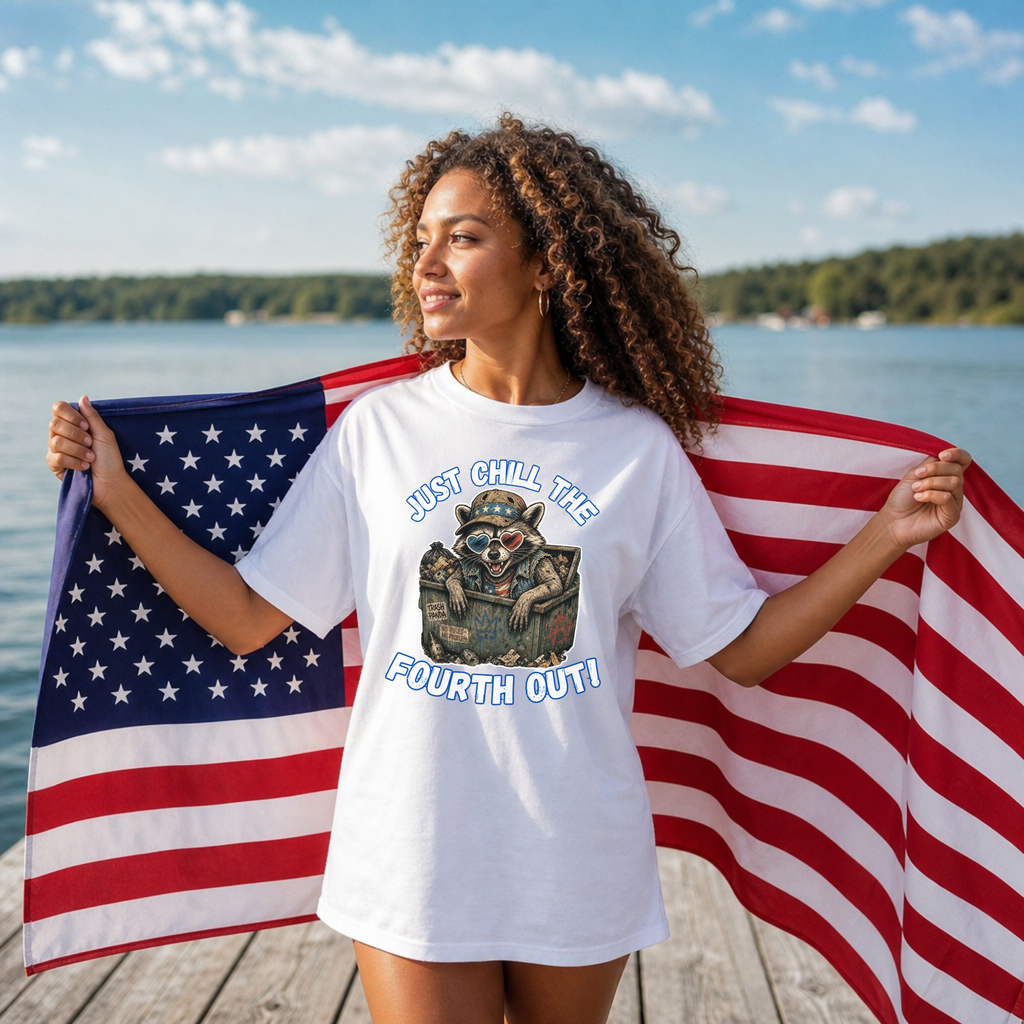 Raccoon 'Chill the Fourth Out' T-Shirt