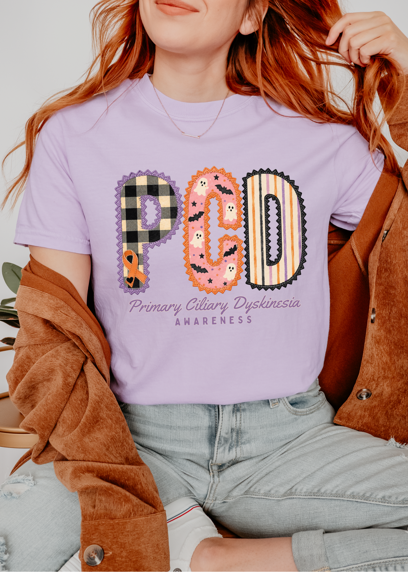 PCD Awareness T-Shirt Halloween theme — Primary Ciliary Dyskinesia Support Tee
