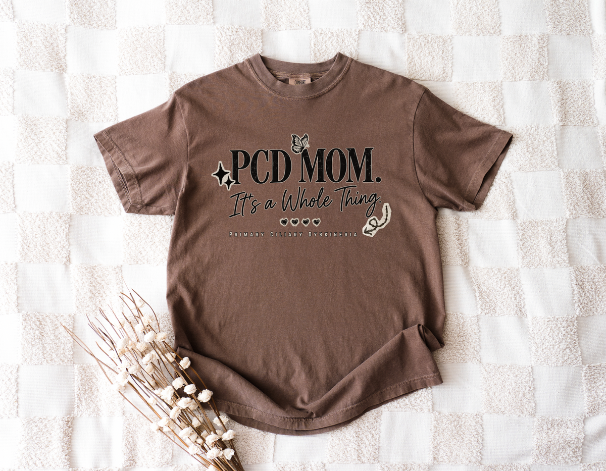 PCD Mom T-Shirt – "PCD MOM. It's a Whole Thing" Graphic Tee for PCD Awareness