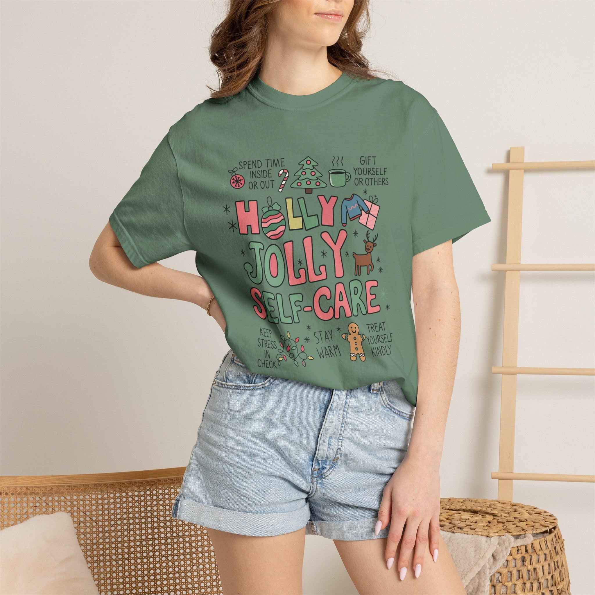 Christmas Self Care Tee — Holiday T-shirt