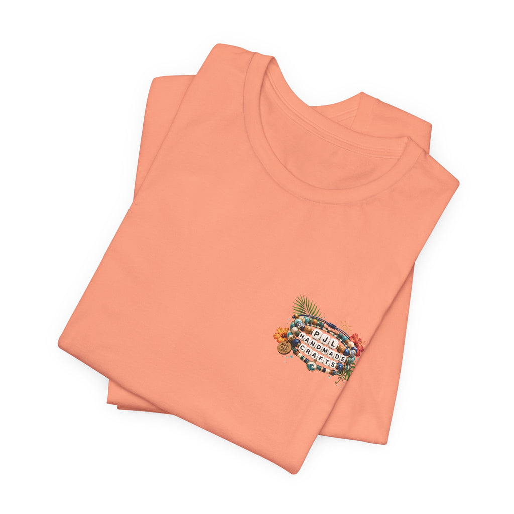 PJL Handmade Crafts Beaded Logo T-Shirt