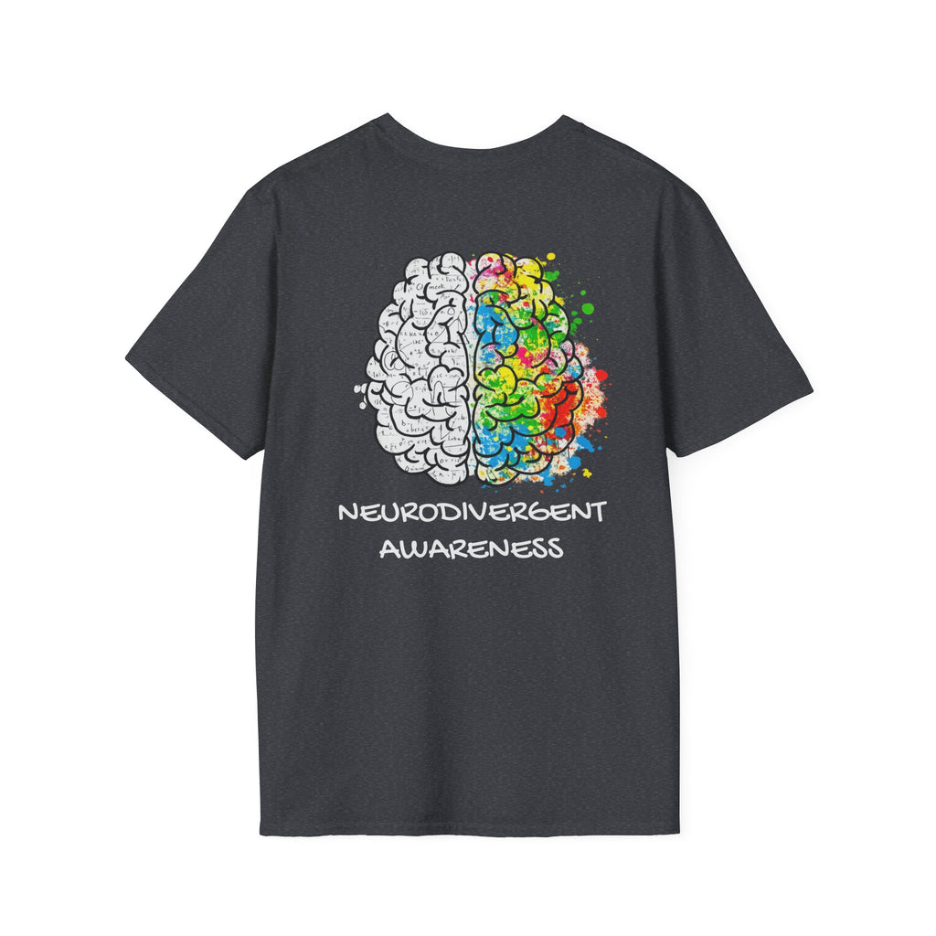 Neurodivergent Awareness T-Shirt — Colorful Brain Infinity Symbol
