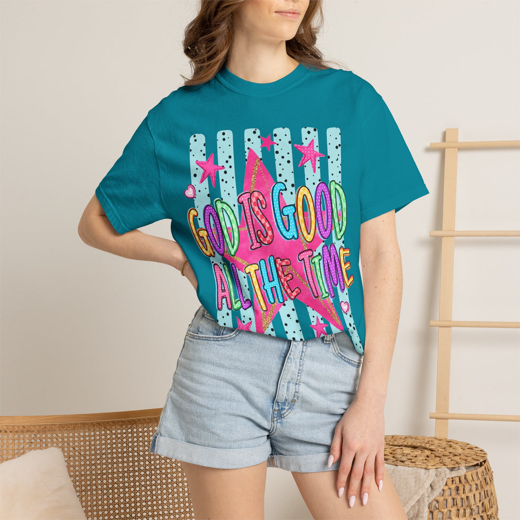 God Is Good All The Time T-Shirt — Bright Faith Graphic Tee