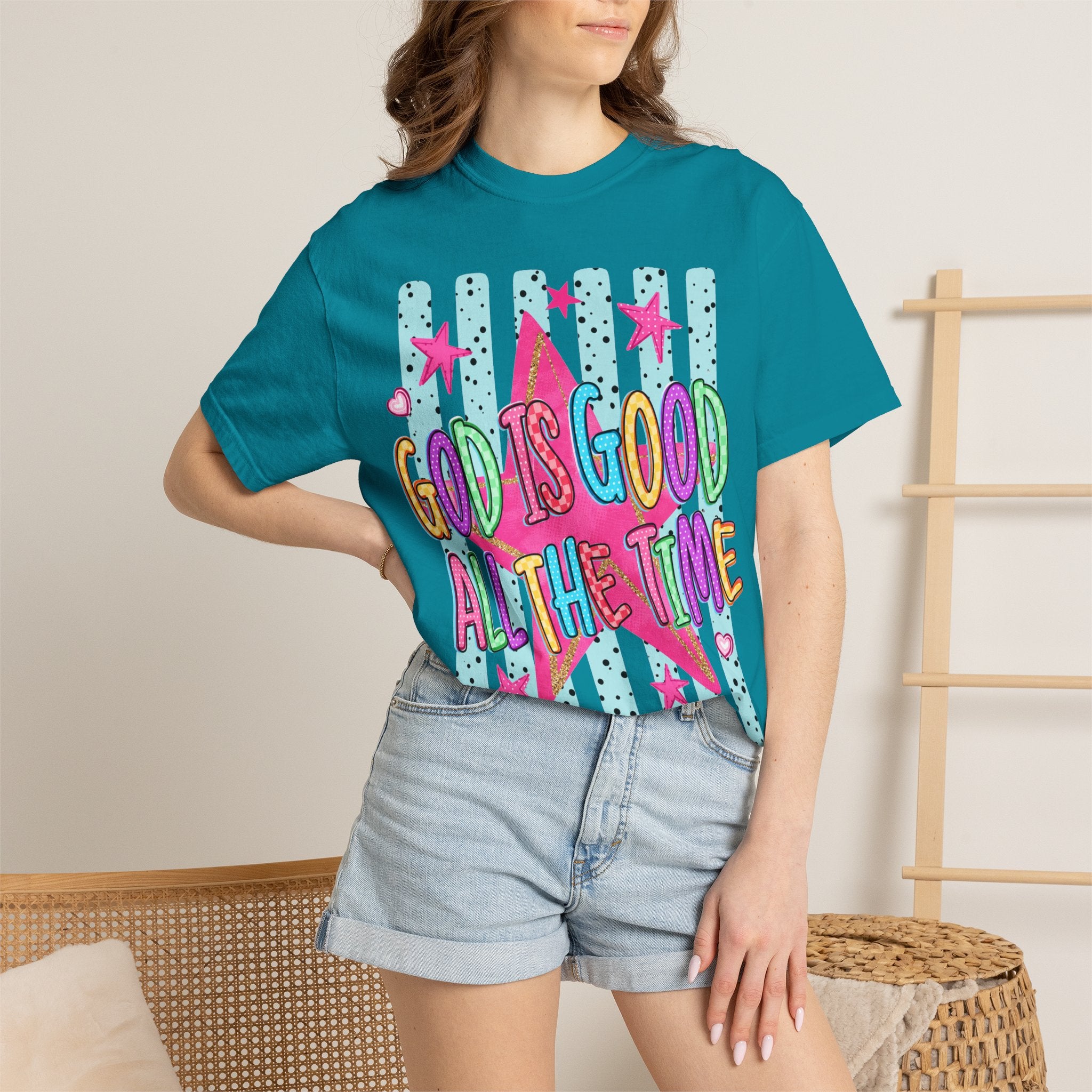 God Is Good All The Time T-Shirt — Bright Faith Graphic Tee