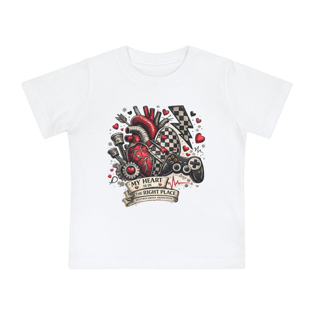 Dextrocardia Baby Short Sleeve T-Shirt — “Heart is in the Right Place”