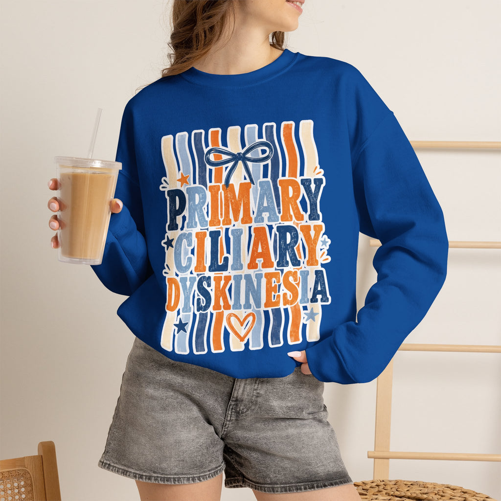 Primary Ciliary Dyskinesia Awareness Crewneck Sweatshirt