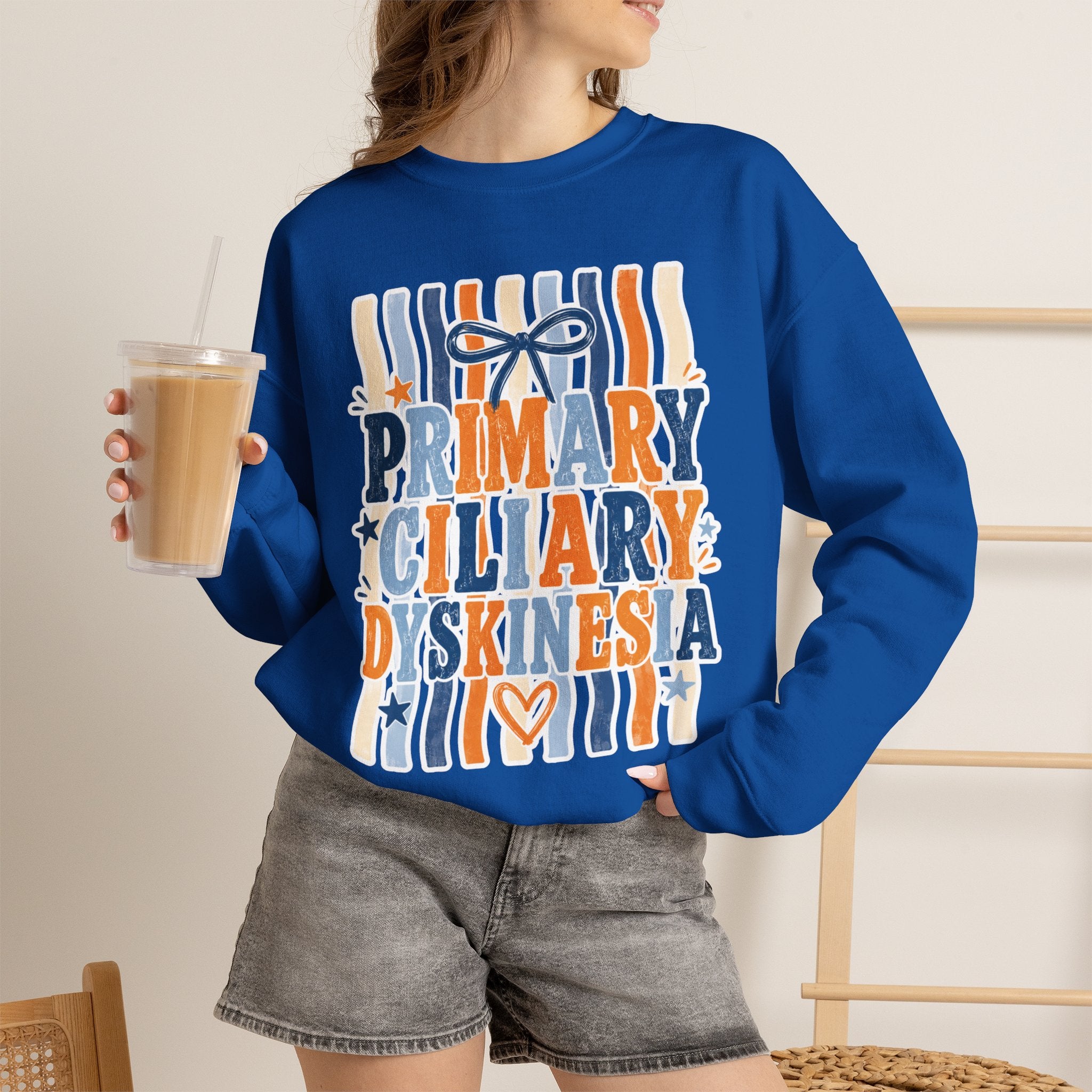 Primary Ciliary Dyskinesia Awareness Crewneck Sweatshirt