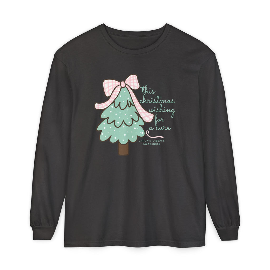 Chronic Illness Awareness Long Sleeve T-Shirt - Christmas Cure Wish