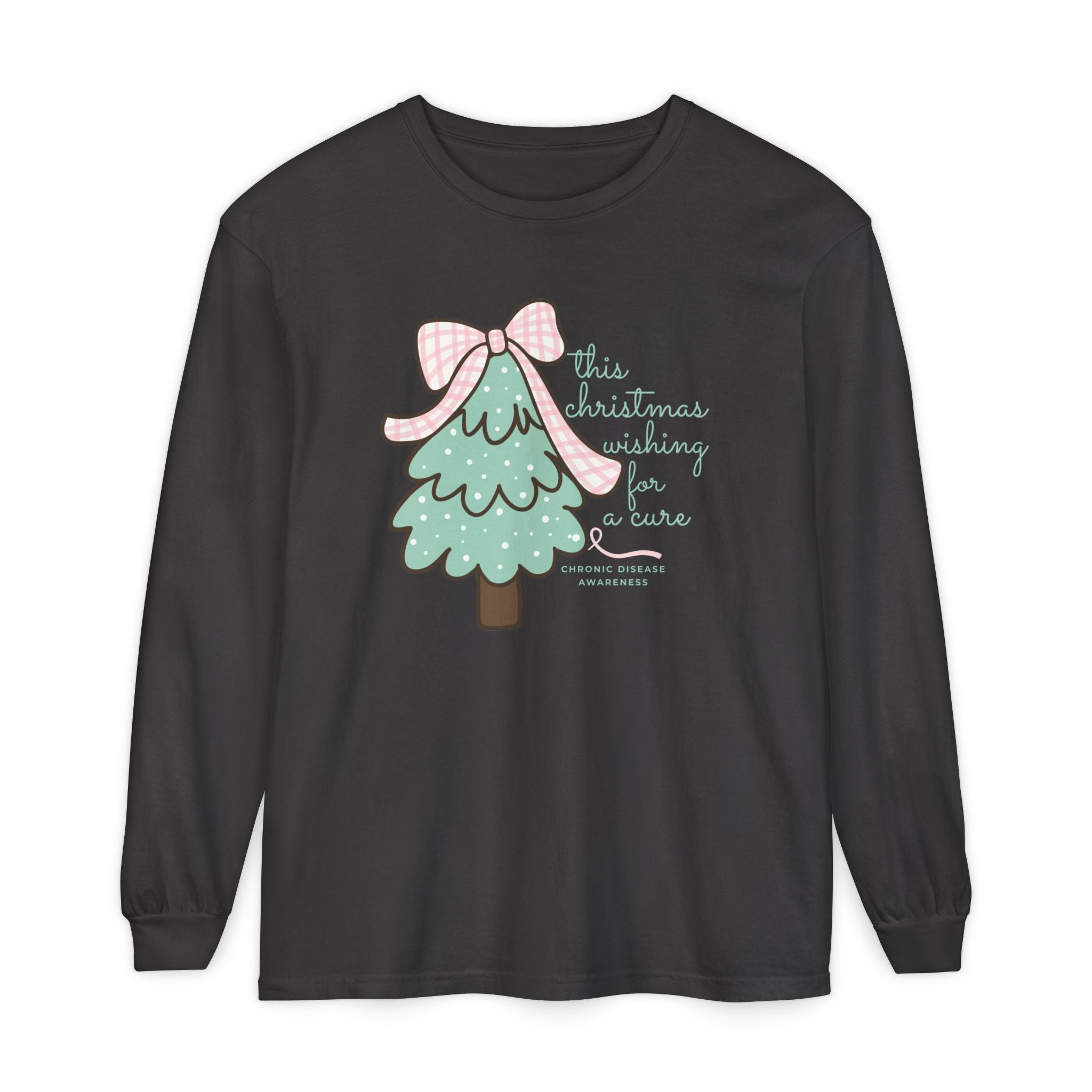 Chronic Illness Awareness Long Sleeve T-Shirt - Christmas Cure Wish