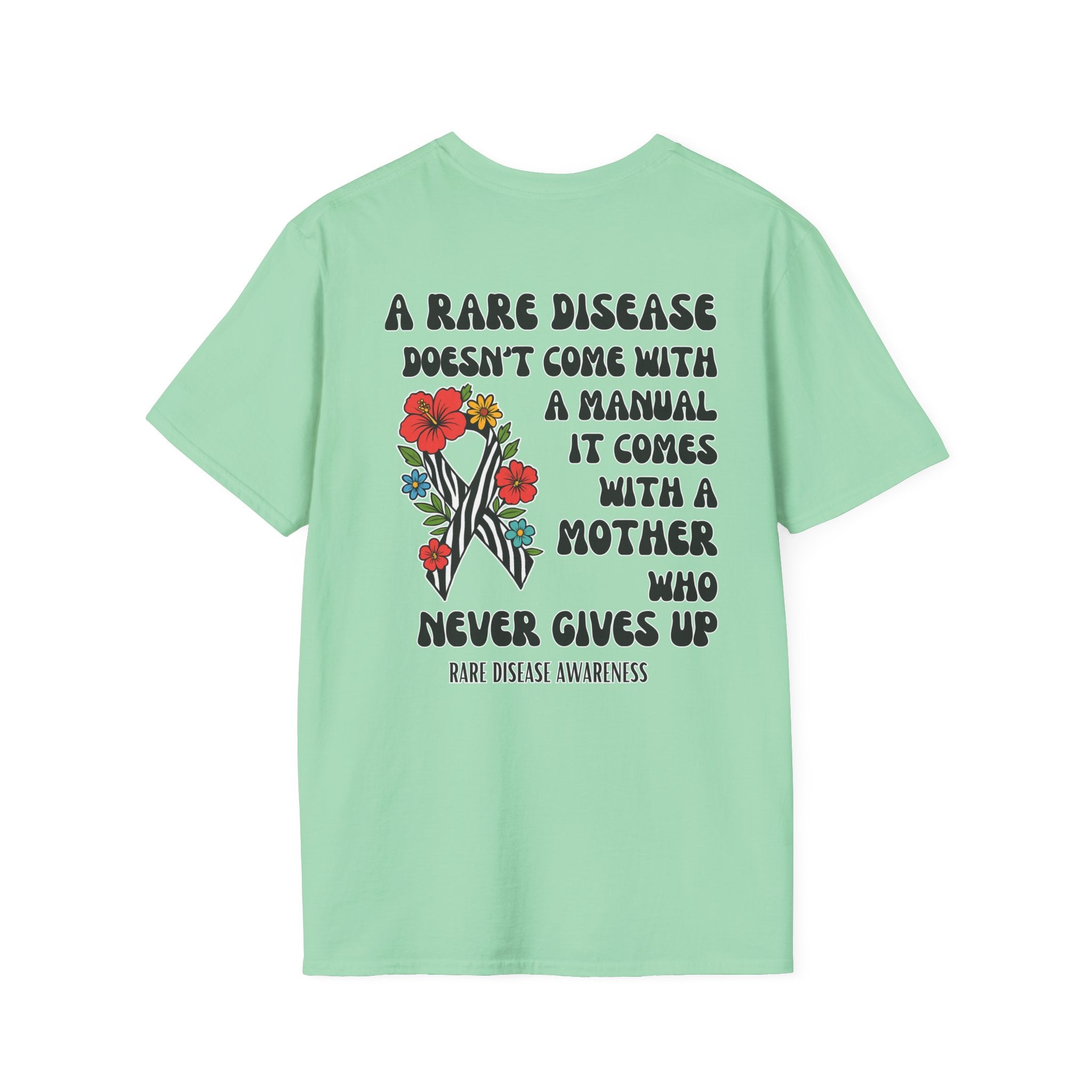 Rare Disease Awareness T-Shirt — "A Rare Disease Doesn’t Come with a Manual" Mom Support Tee