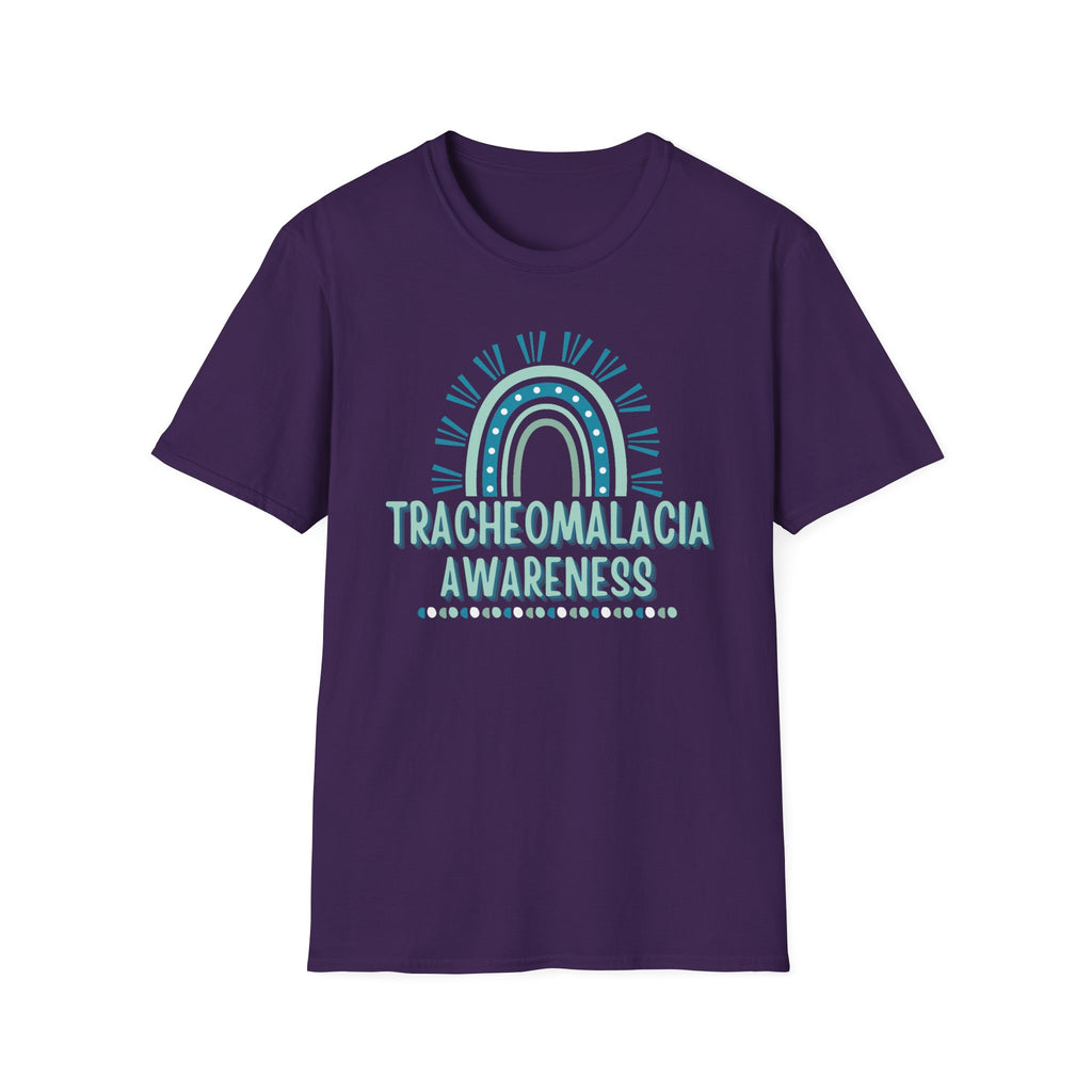 Tracheomalacia Awareness T-Shirt — Teal Rainbow Support Tee