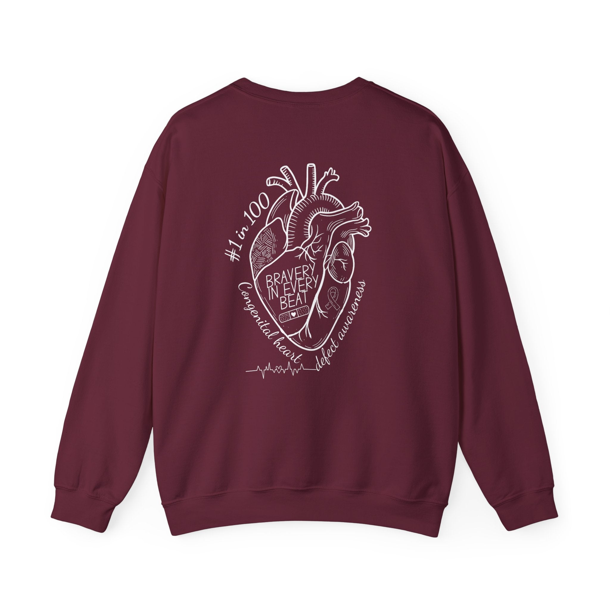 Bravery in Every Beat CHD CREWNECK