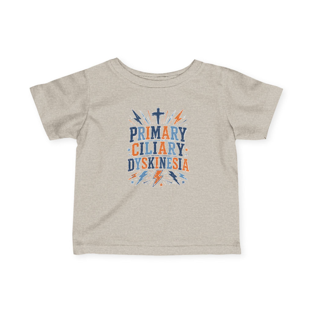 The Kade Primary Ciliary Dyskinesia Infant Tee — Awareness Baby T-Shirt (Text Design)