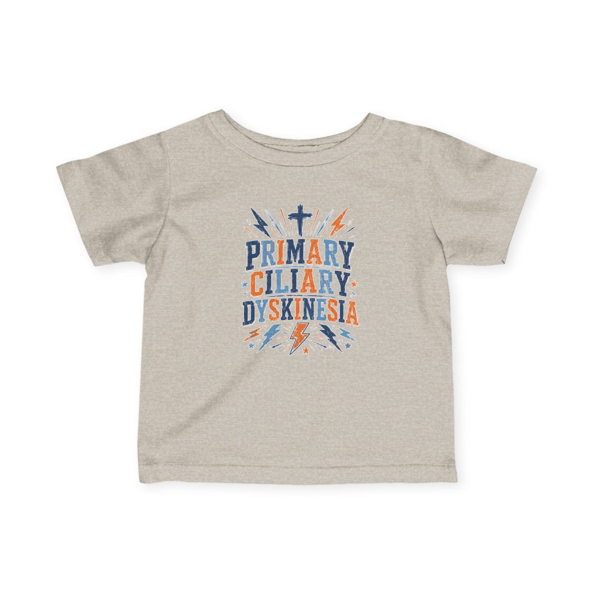 The Kade Primary Ciliary Dyskinesia Infant Tee — Awareness Baby T-Shirt (Text Design)