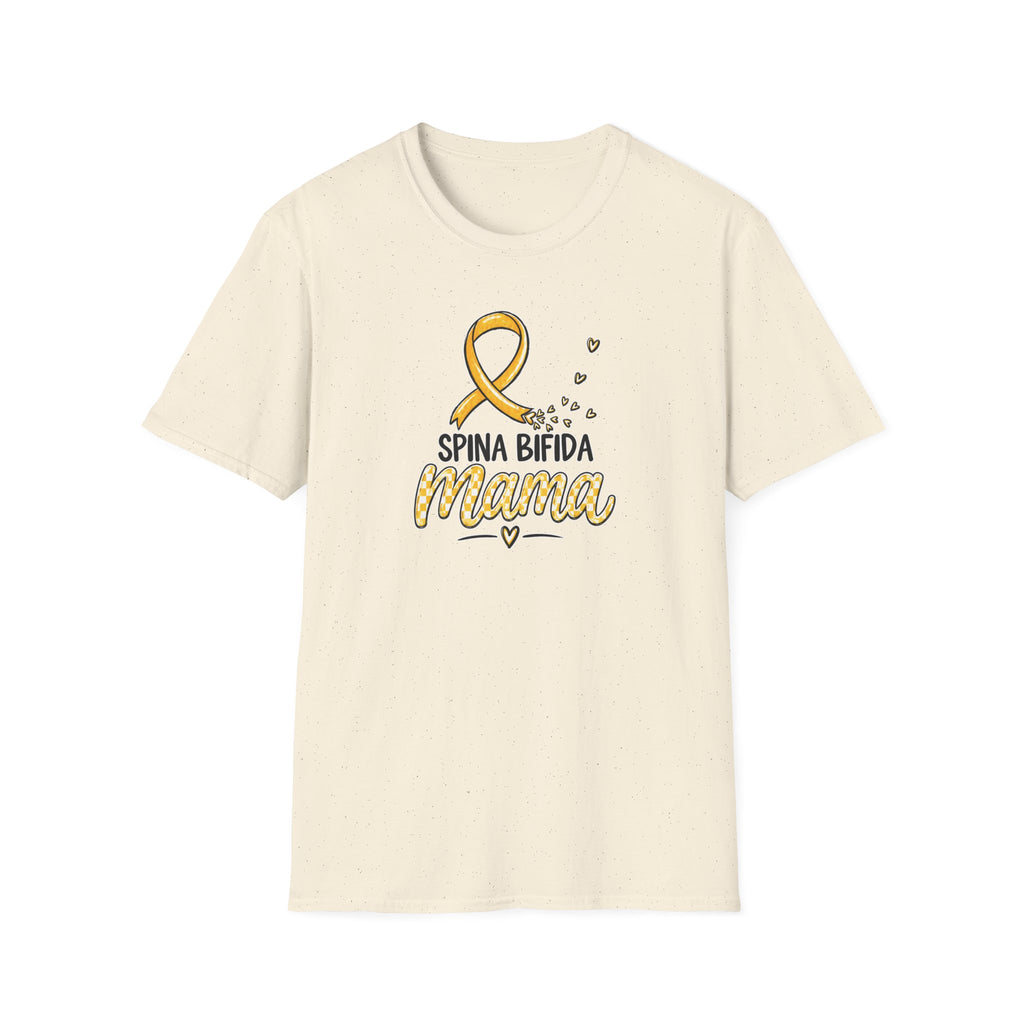 Spina Bifida Mama T-Shirt — Gold Awareness Ribbon Mom Tee