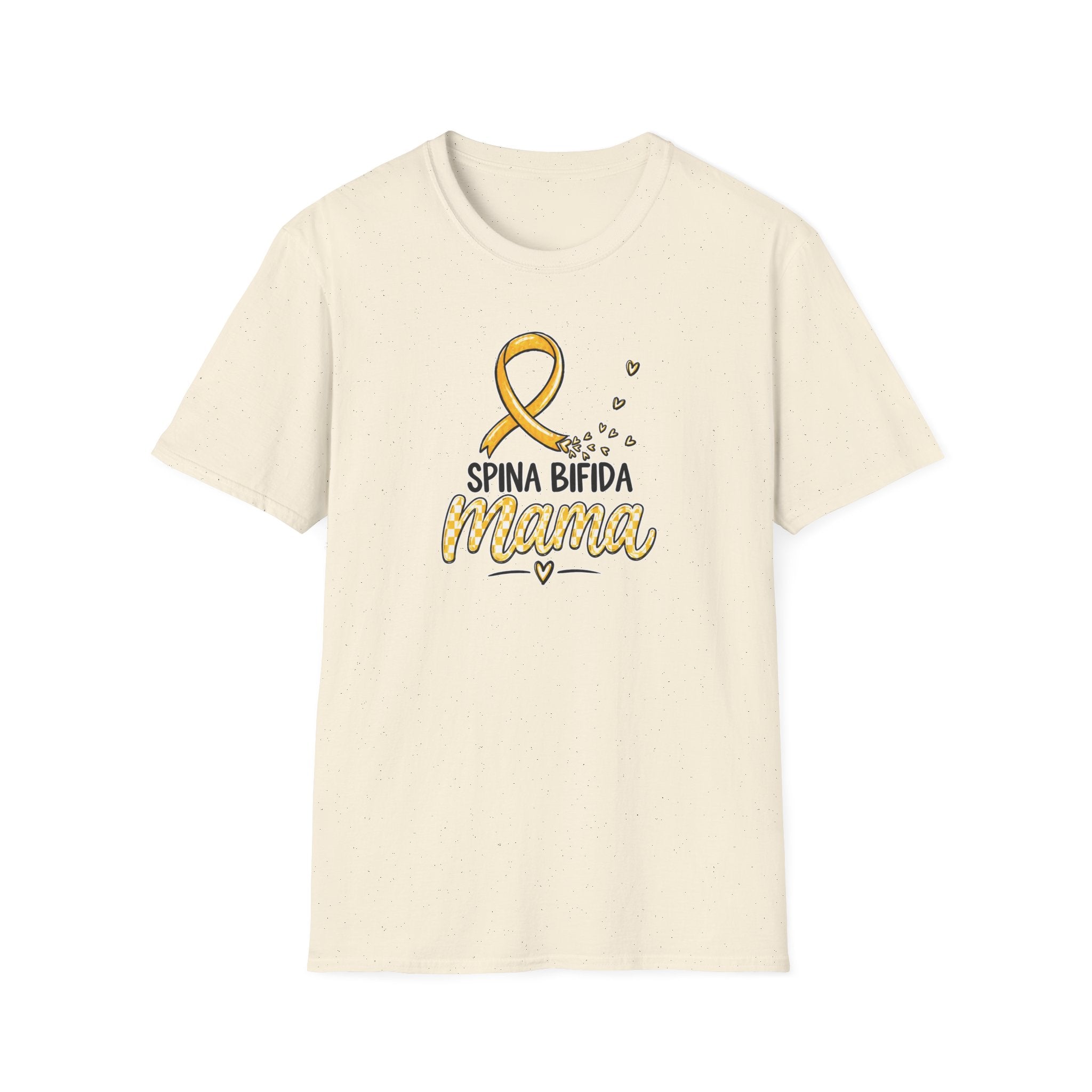 Spina Bifida Mama T-Shirt — Gold Awareness Ribbon Mom Tee