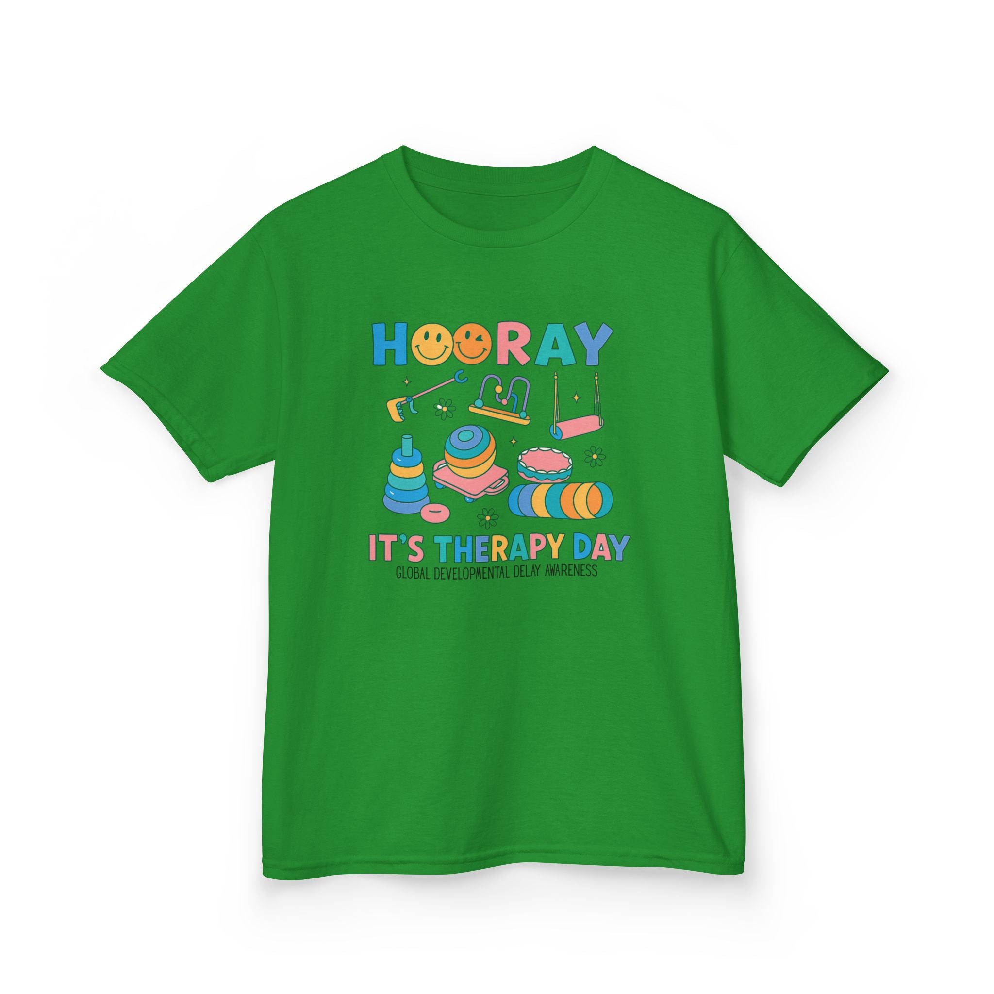 Kids T‑Shirt “Hooray It's Therapy Day” — GDD Awareness