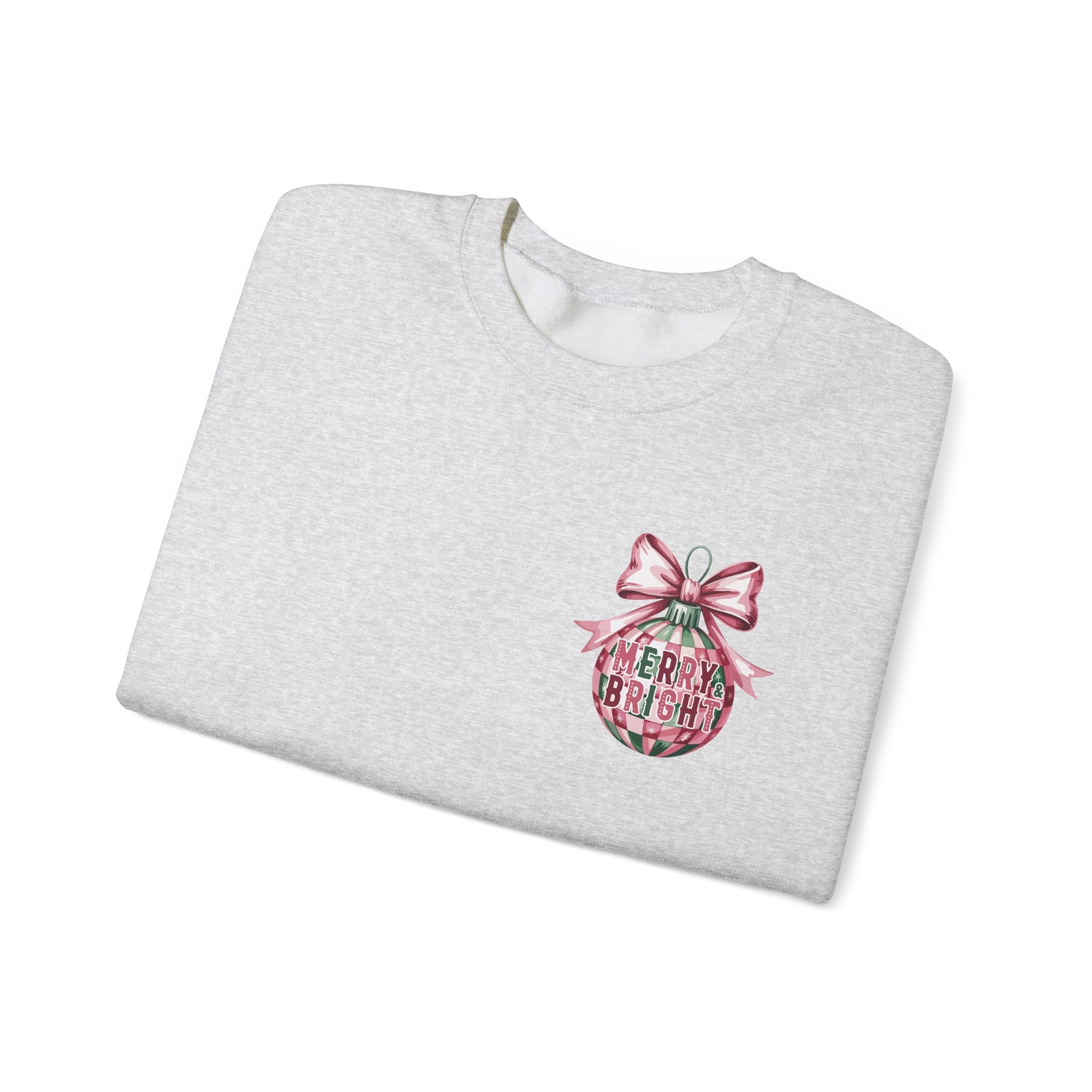 Holiday Patchwork Crewneck Sweatshirt — Merry & Bright
