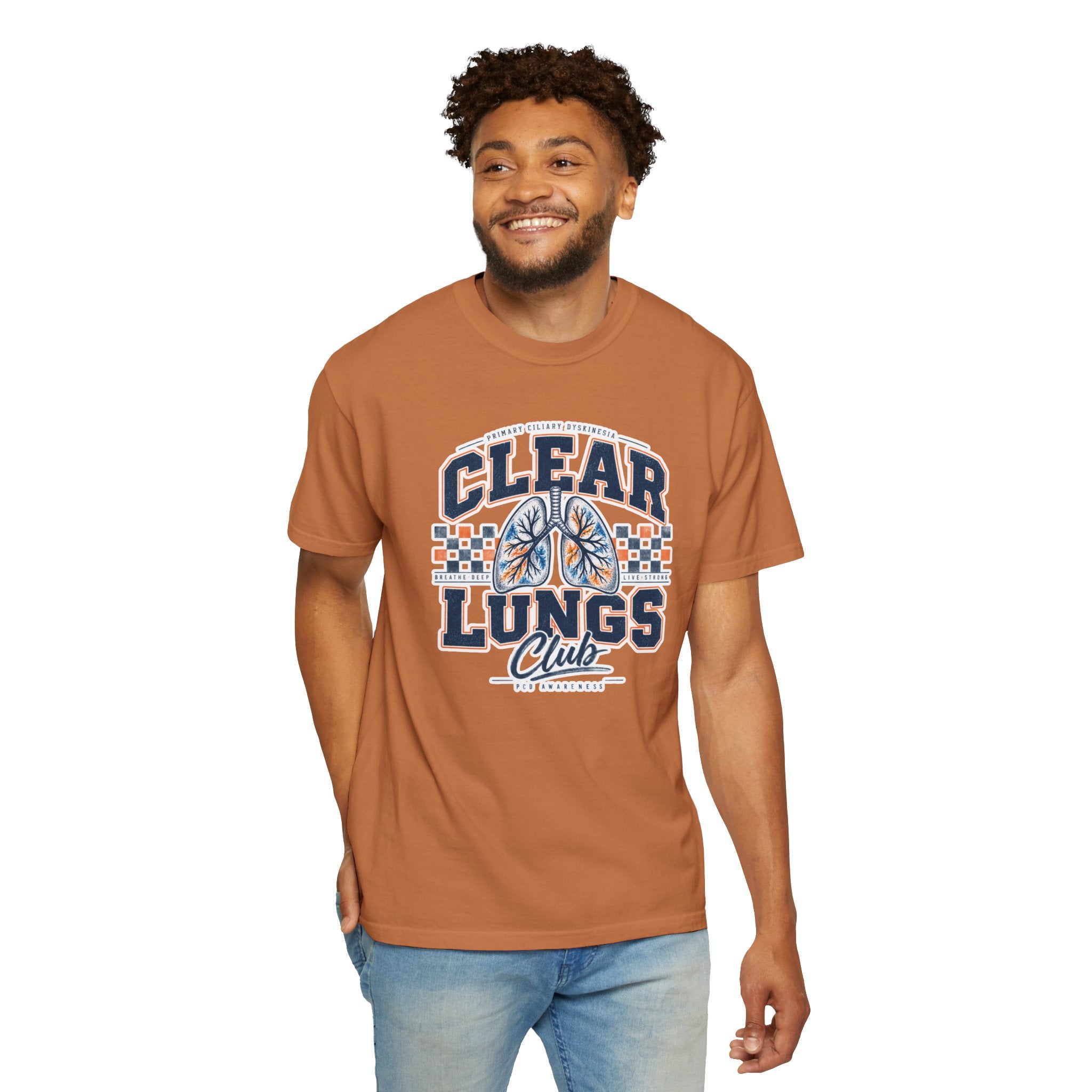 PCD Clear Lungs Club T-Shirt — Vintage Athletic Respiratory Health Tee