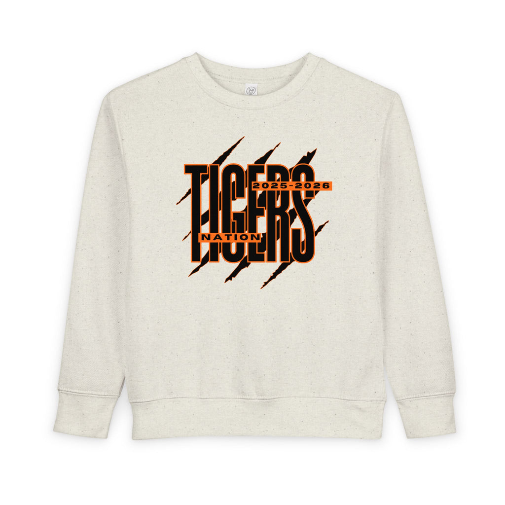 TODDLER Tiger Nation Crewneck Sweatshirt — Bold Tiger Graphic Pullover