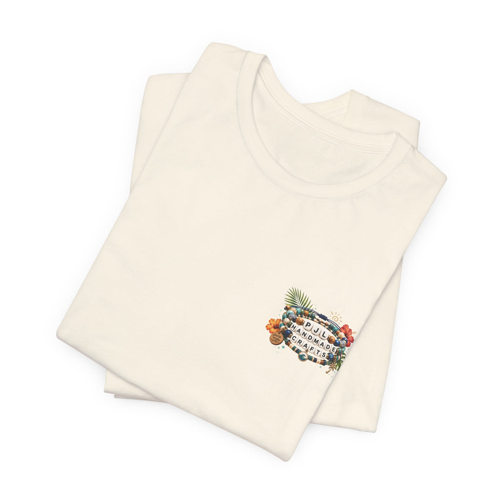 PJL Handmade Crafts Beaded Logo T-Shirt