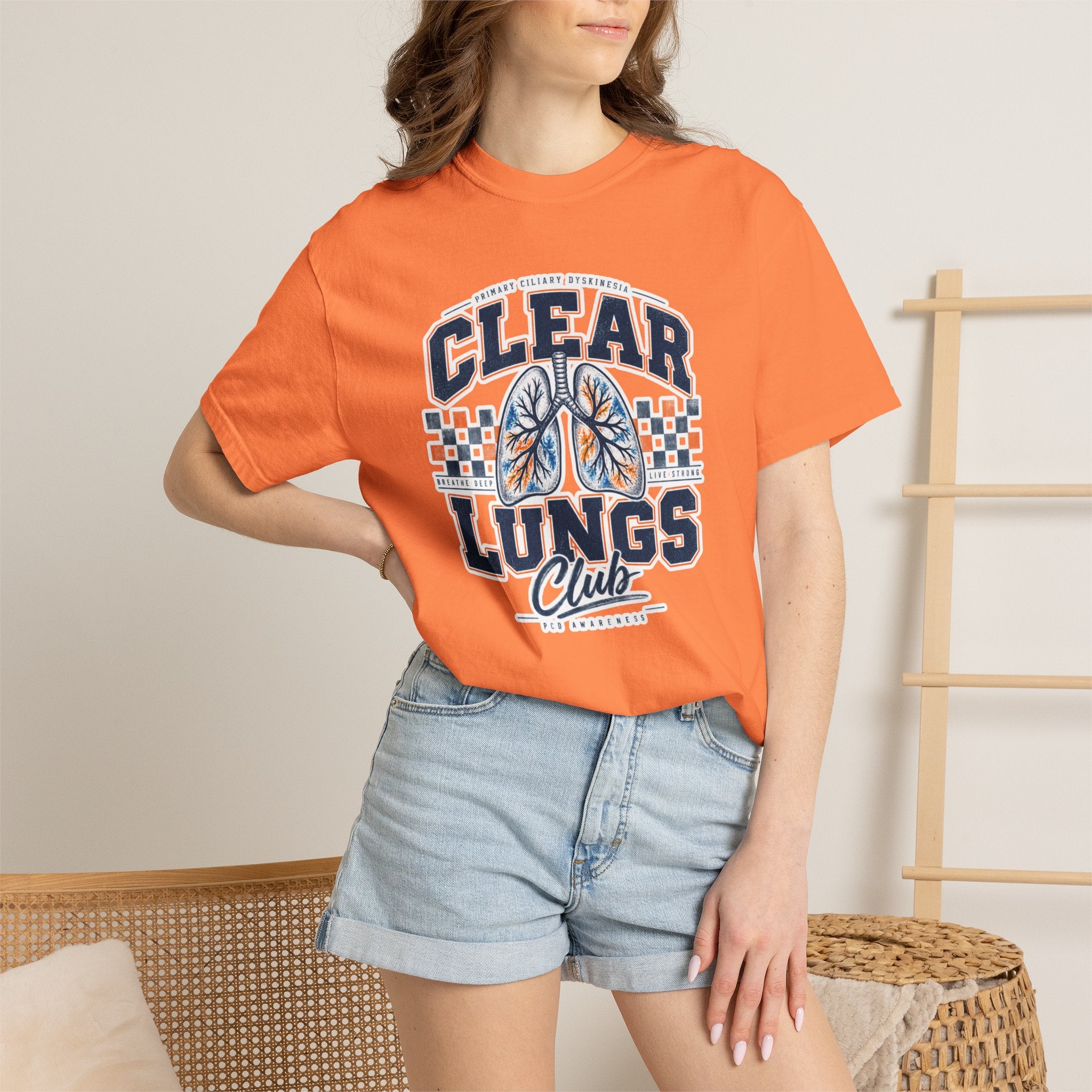 PCD Clear Lungs Club T-Shirt — Vintage Athletic Respiratory Health Tee