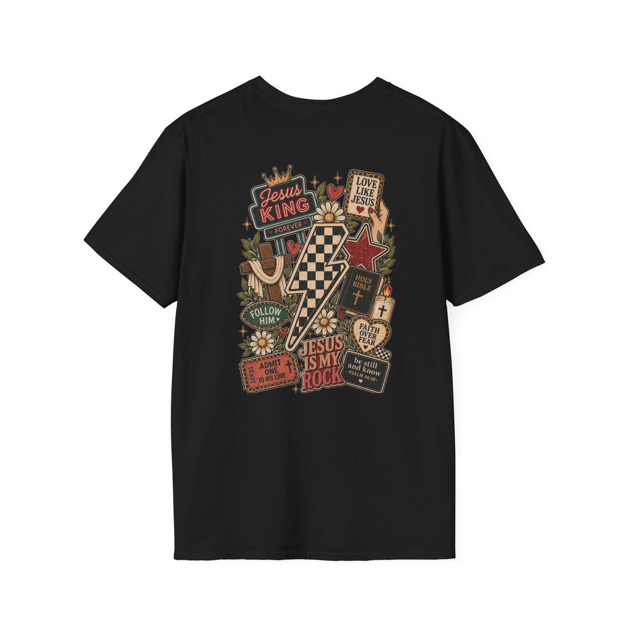Jesus Is King T-Shirt — Retro Crown Faith Tee