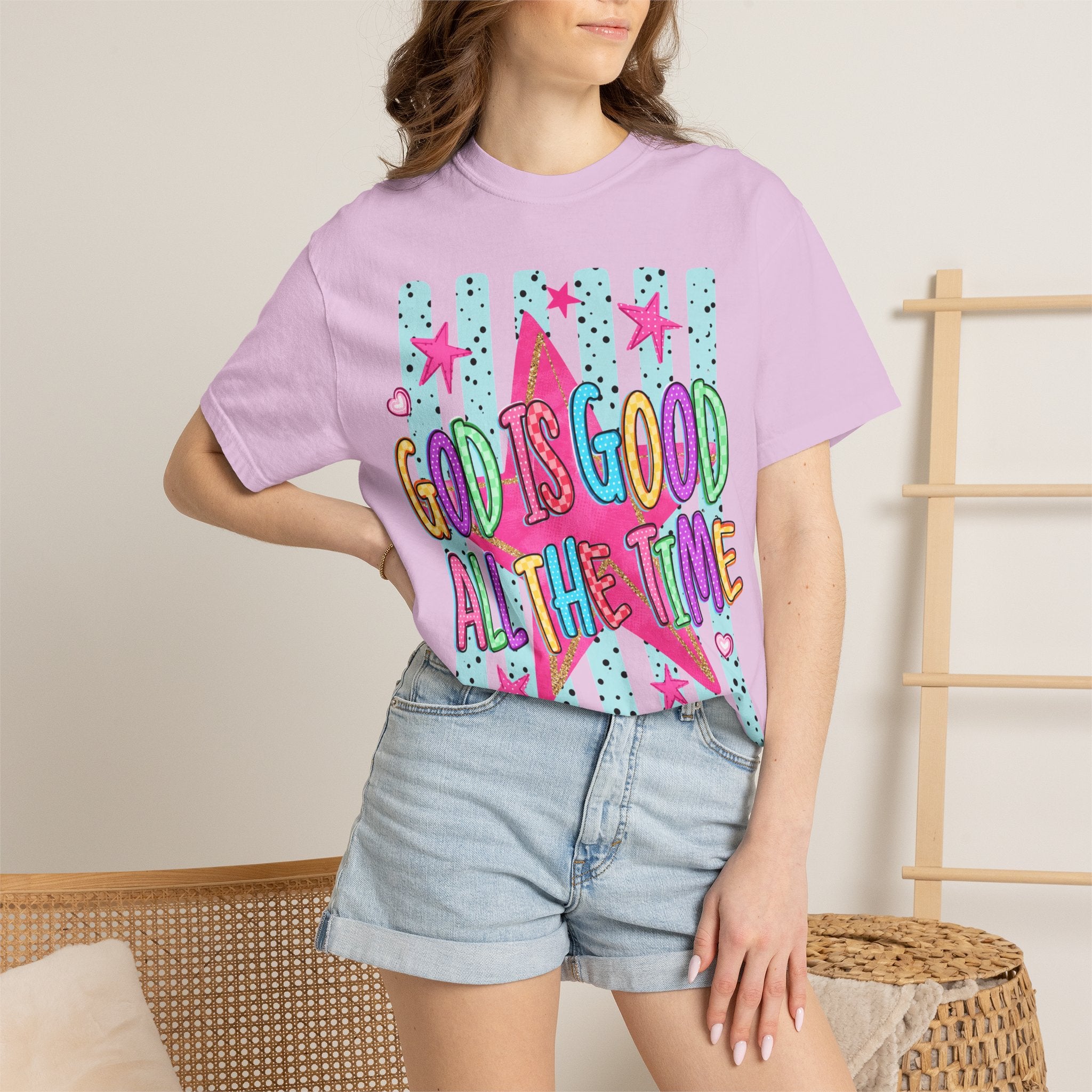 God Is Good All The Time T-Shirt — Bright Faith Graphic Tee