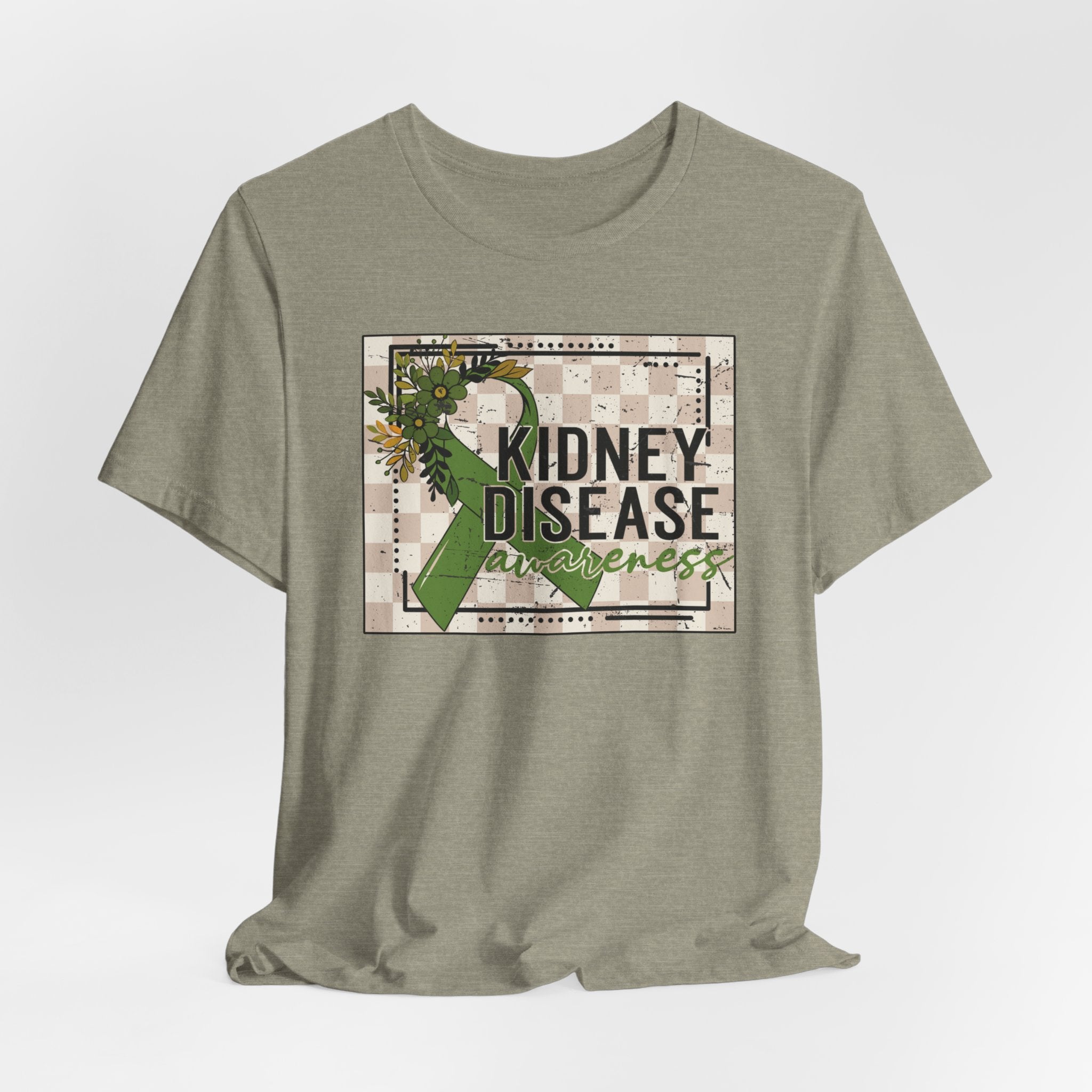 Kidney Disease Awareness Tee — Green Ribbon Support T-Shirt