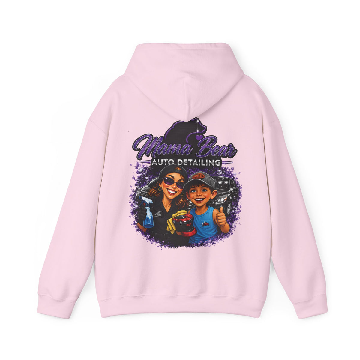 Mama Bear Auto Detailing Hoodie — Women's Car Care Team Pullover