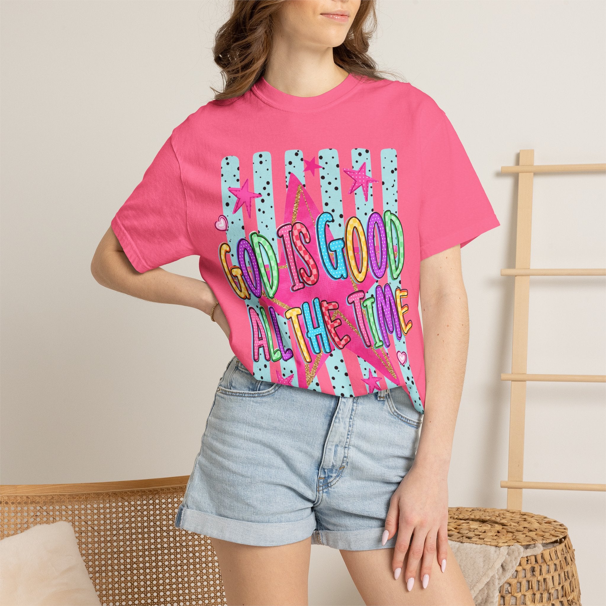 God Is Good All The Time T-Shirt — Bright Faith Graphic Tee