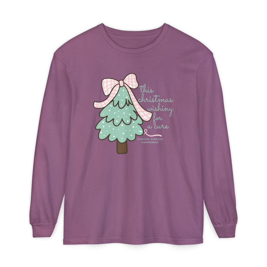 Chronic Illness Awareness Long Sleeve T-Shirt - Christmas Cure Wish