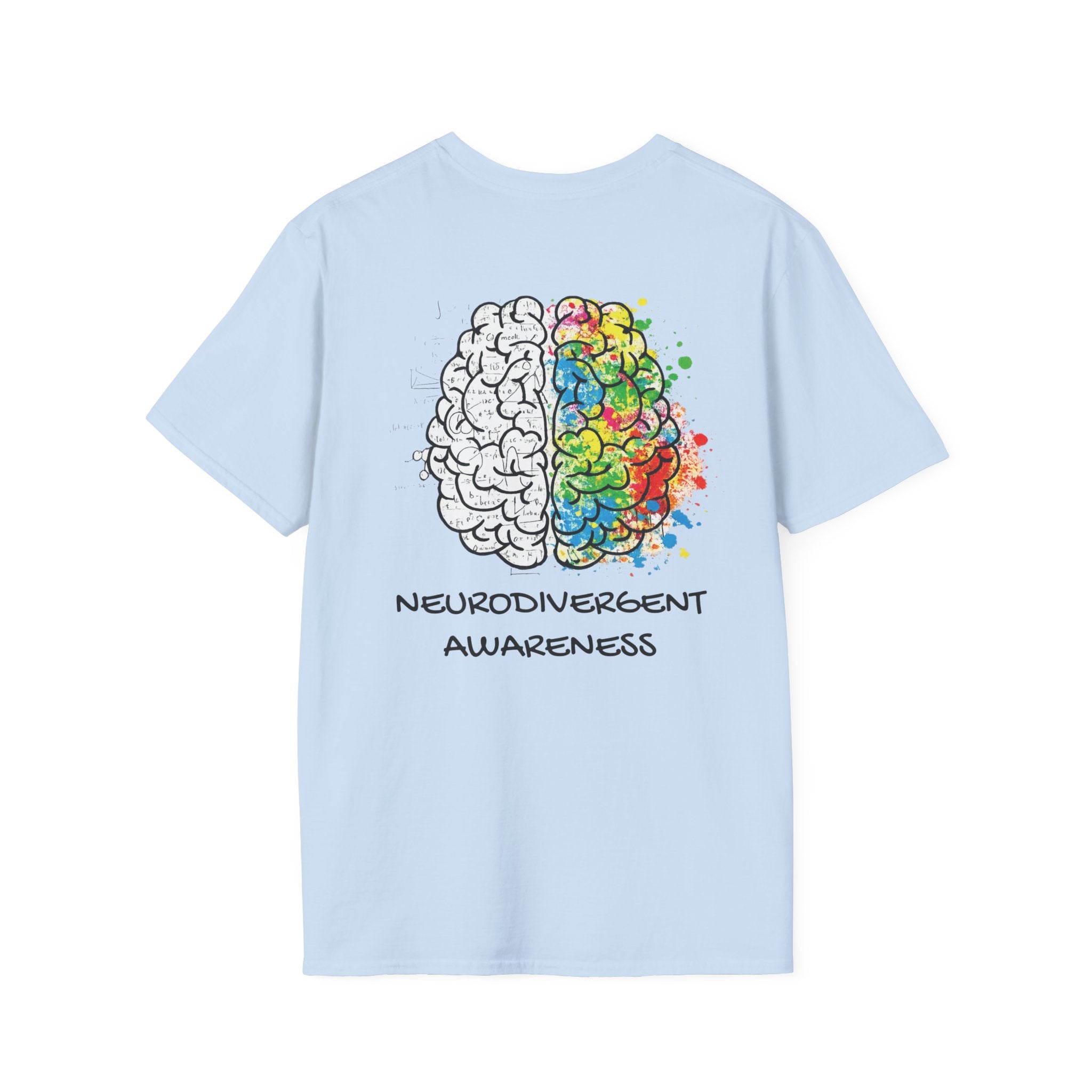 Neurodivergent Awareness T-Shirt — Colorful Brain Design