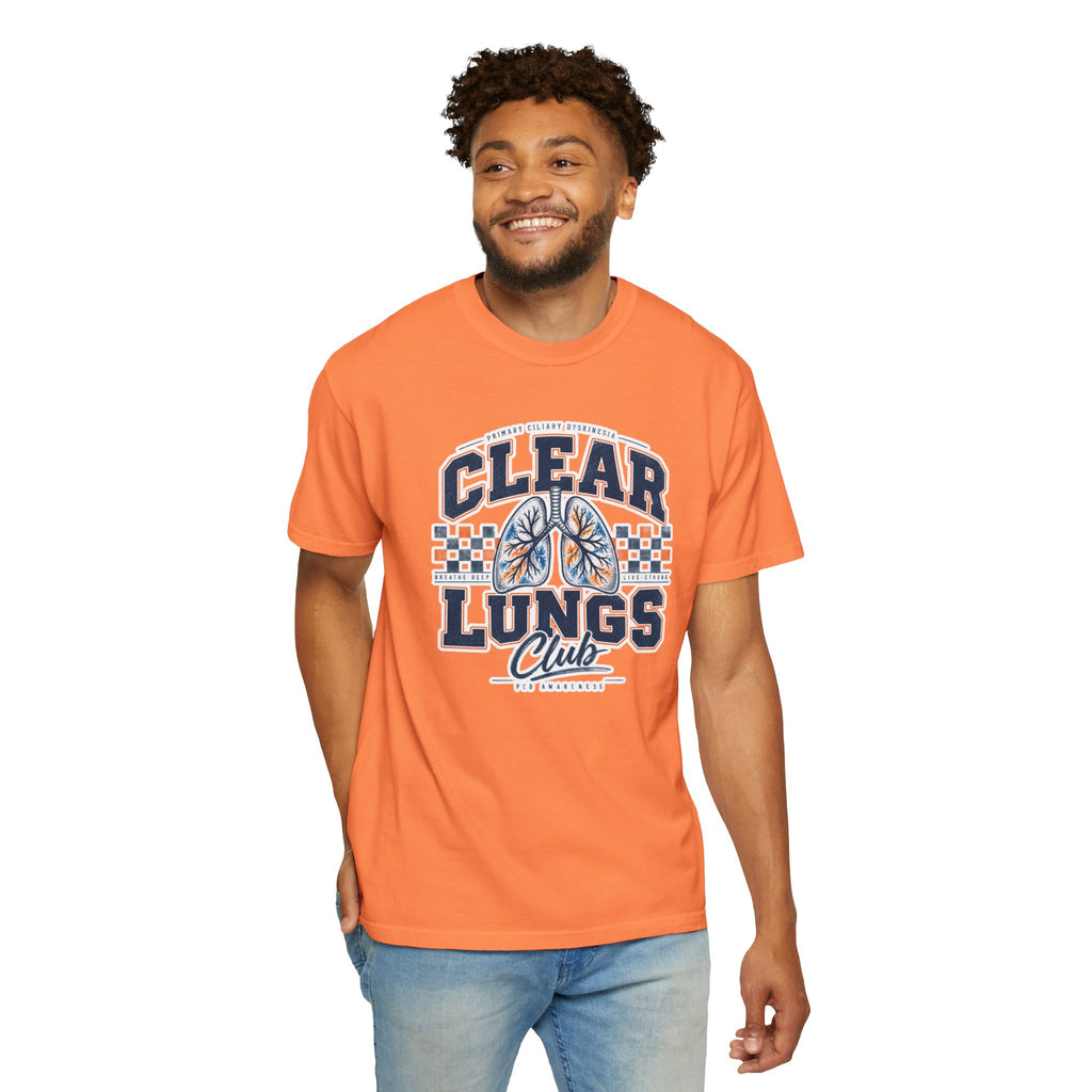 PCD Clear Lungs Club T-Shirt — Vintage Athletic Respiratory Health Tee