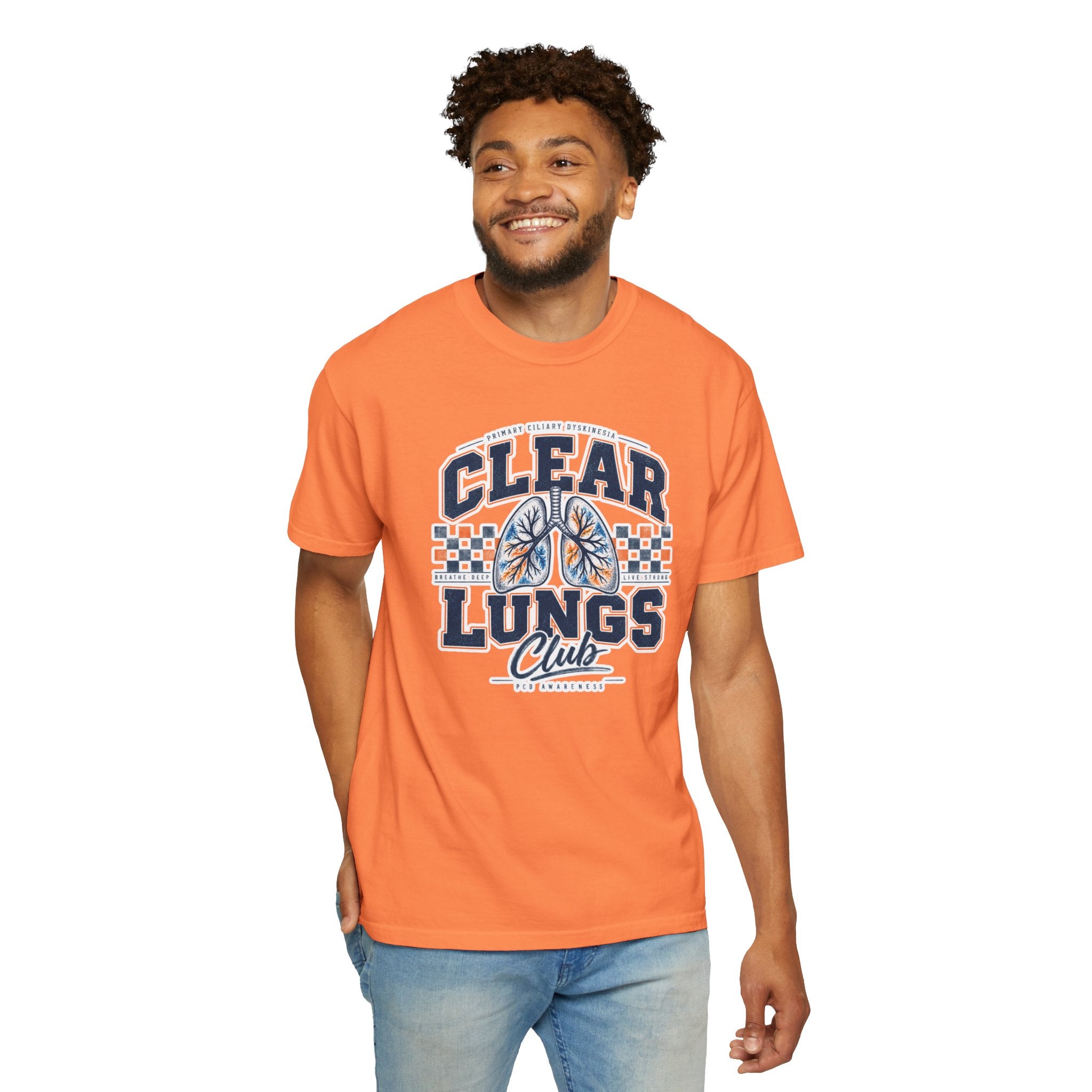 PCD Clear Lungs Club T-Shirt — Vintage Athletic Respiratory Health Tee