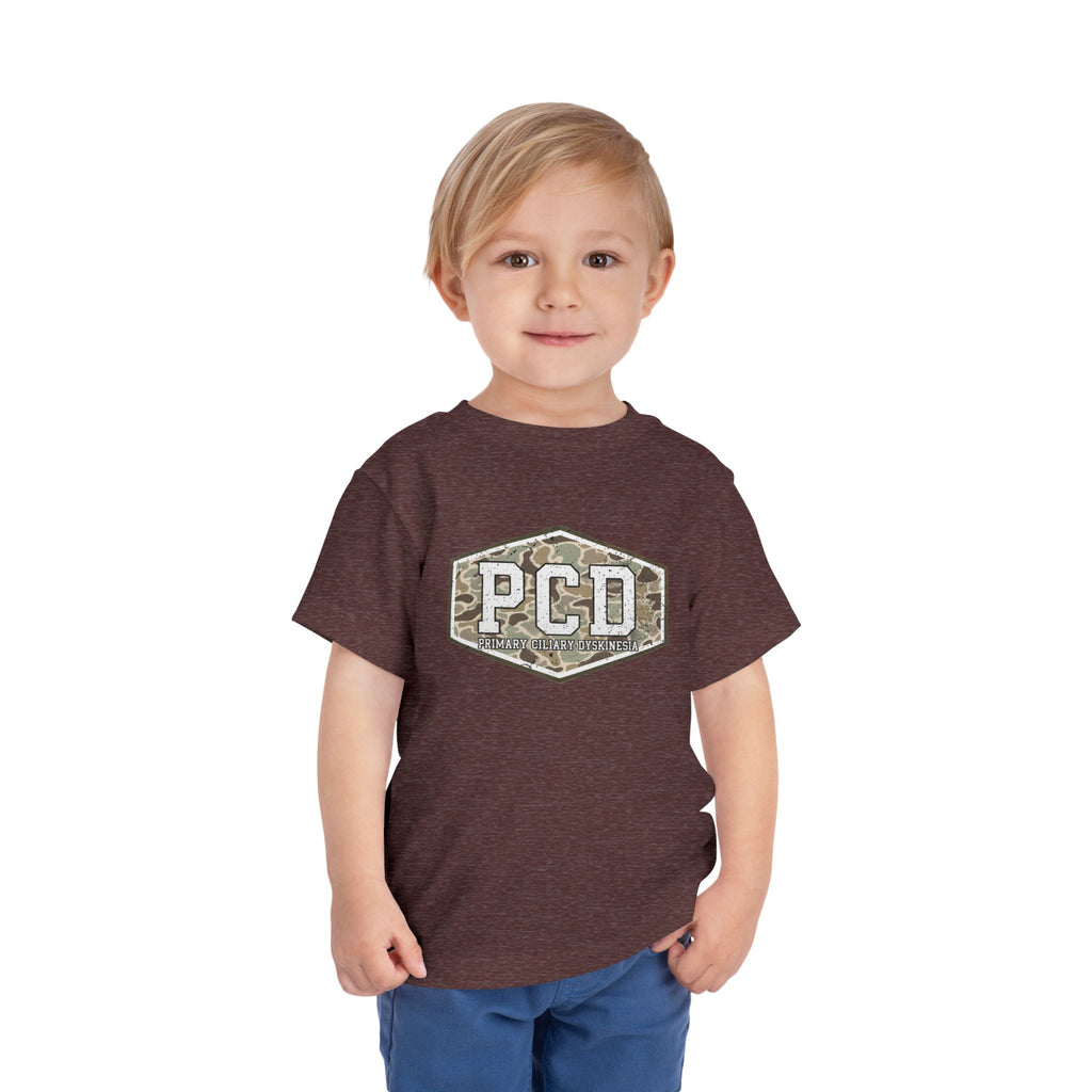 Toddler PCD Camo Logo T-Shirt — Primary Ciliary Dyskinesia Awareness Tee