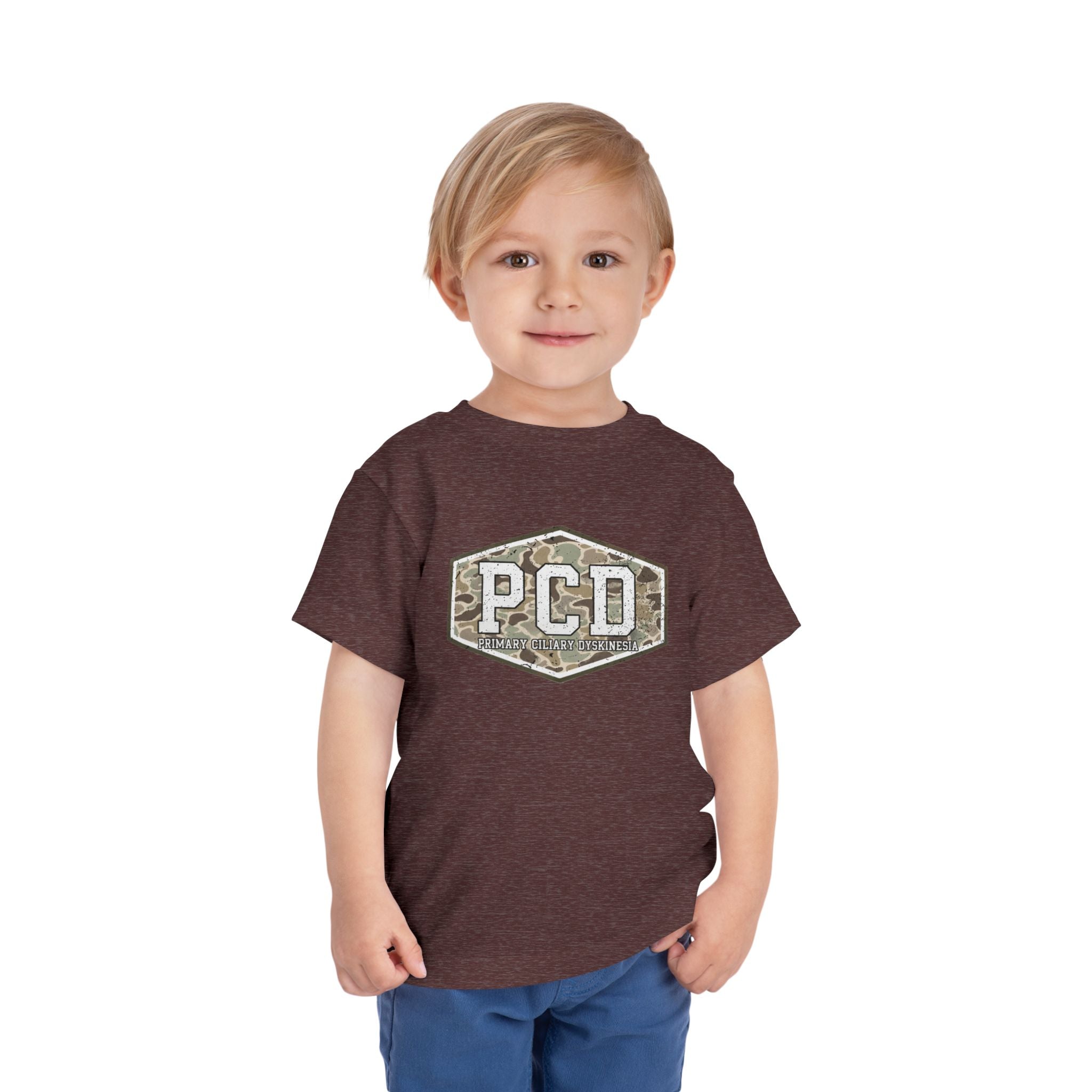 Toddler PCD Camo Logo T-Shirt — Primary Ciliary Dyskinesia Awareness Tee