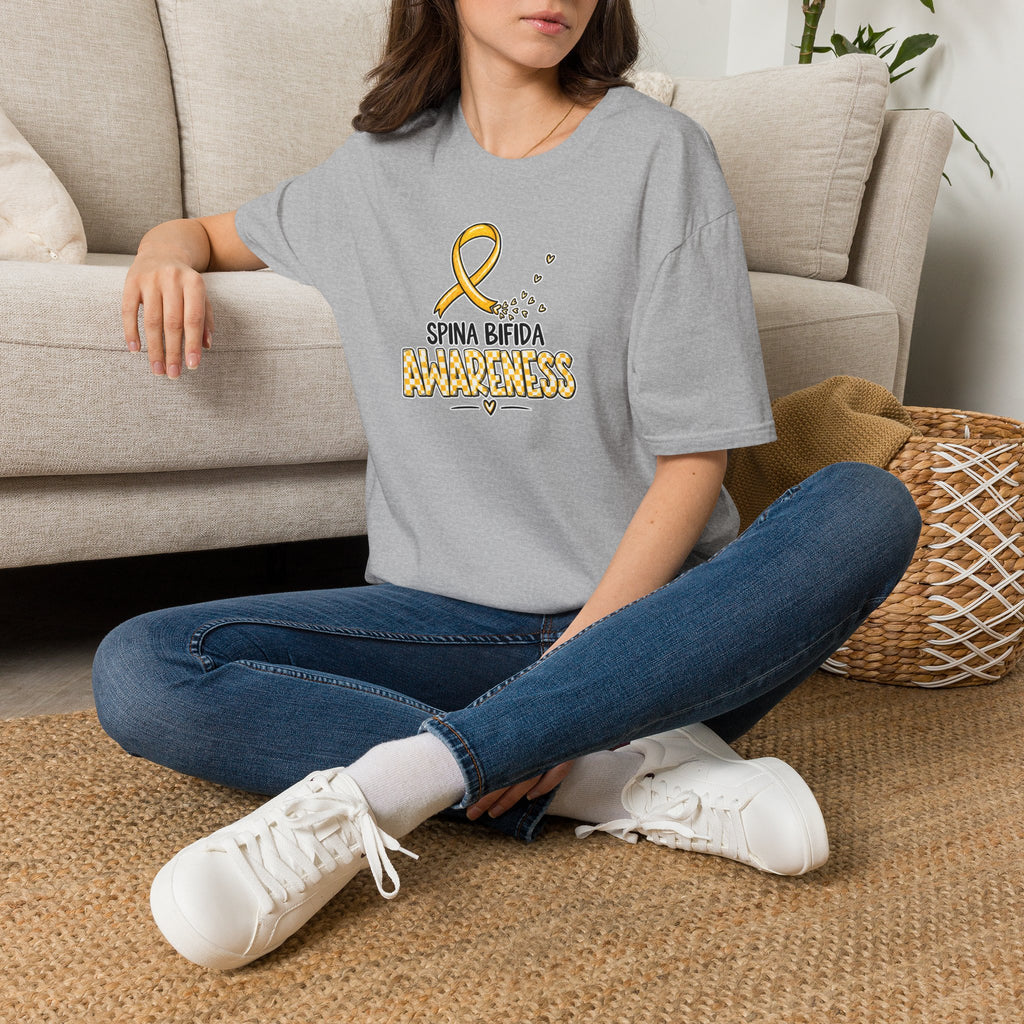Spina Bifida Awareness T-Shirt — Gold Ribbon Support Tee