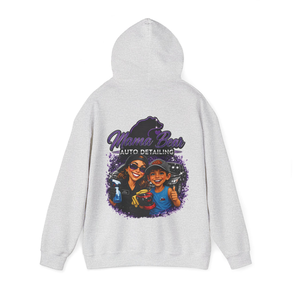 Mama Bear Auto Detailing Hoodie — Women's Car Care Team Pullover
